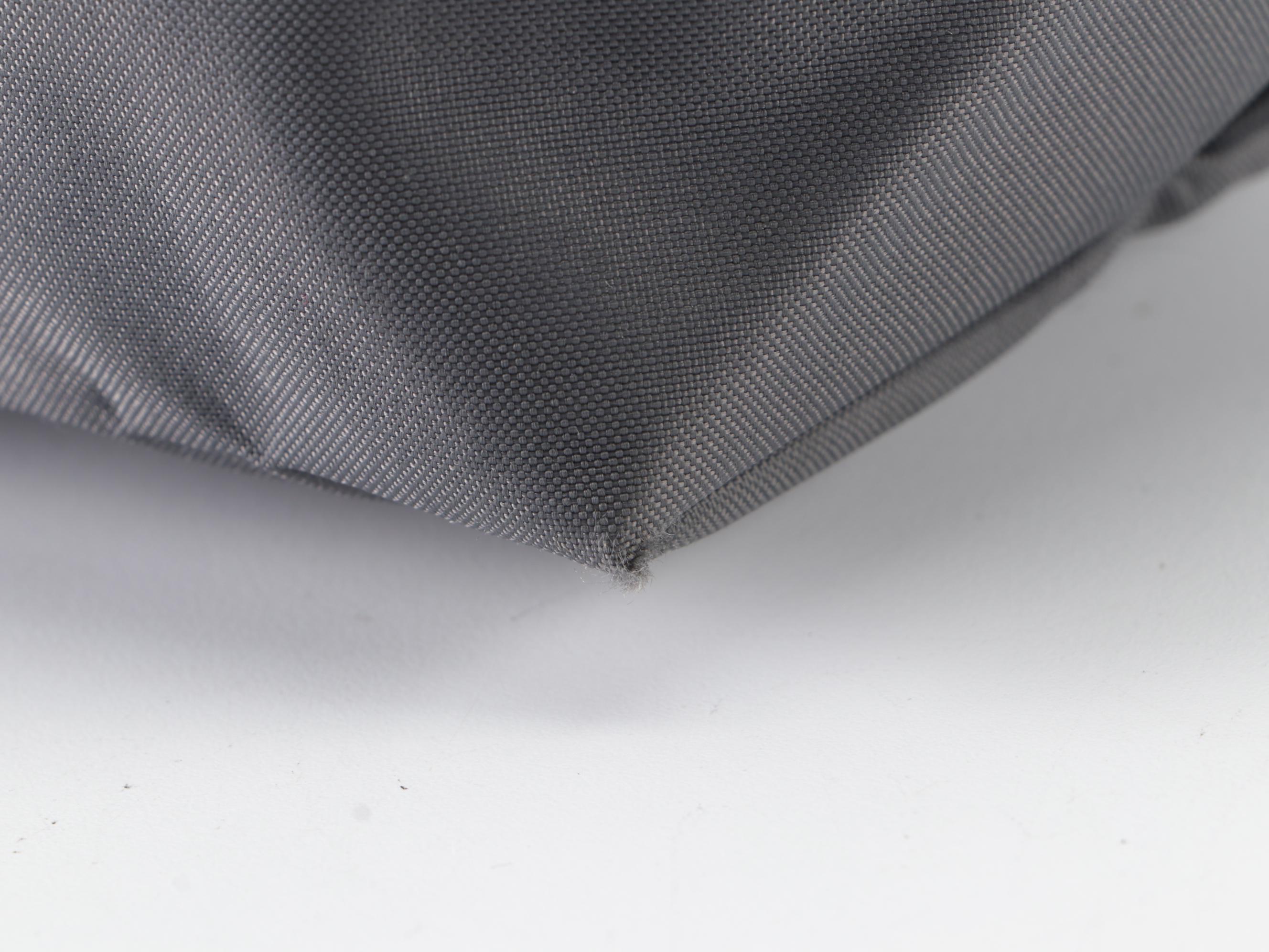 Longchamp Le Pliage Small Foldable Tote Bag in Gray Nylon Canvas and Leather