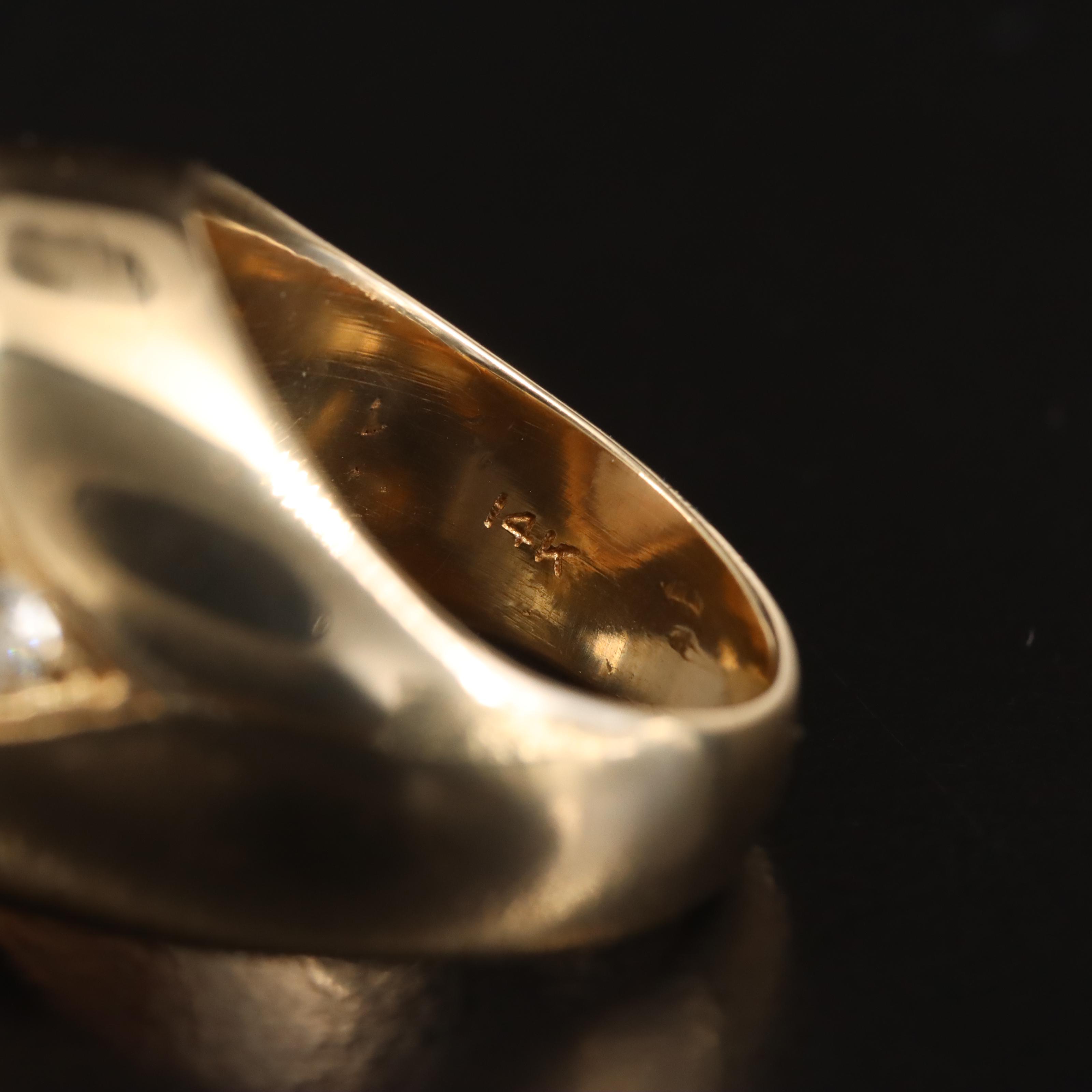 14K 26.23 CT Star Sapphire and Diamond Ring