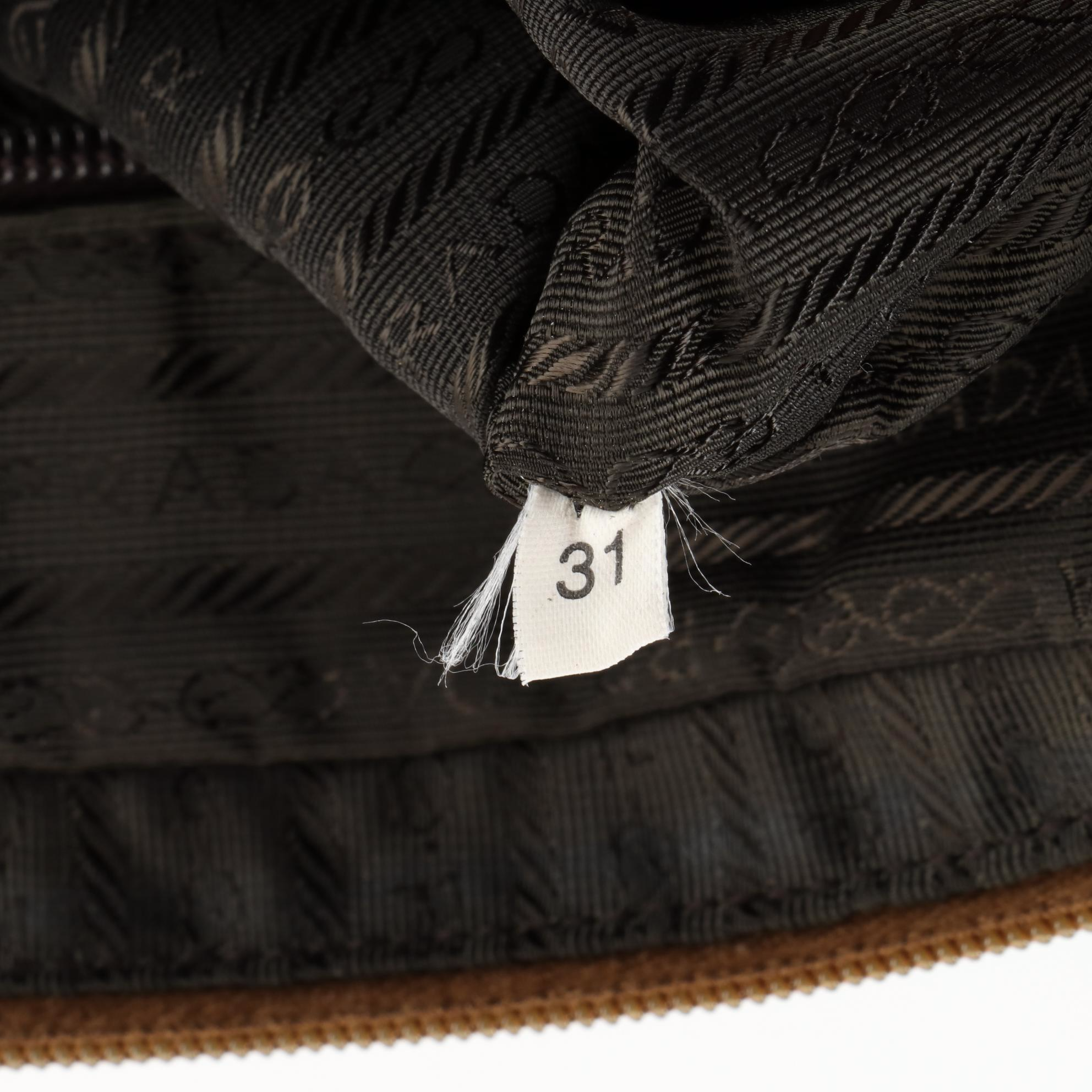 Prada Tessuto Shoulder Bag in Brown Nylon