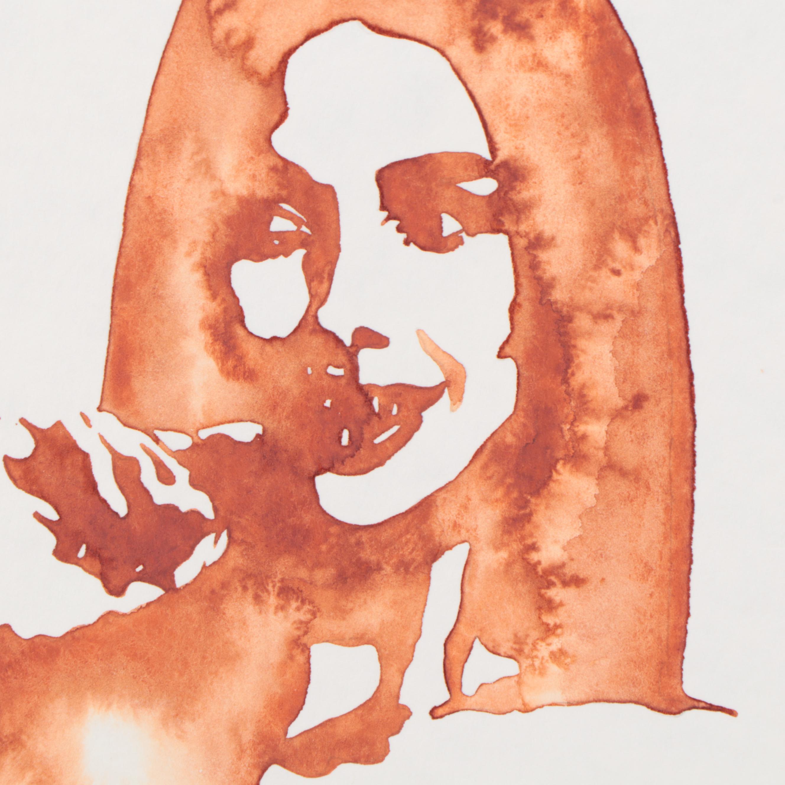 Alyona Glushchenko Watercolor Painting of Nude, 2022