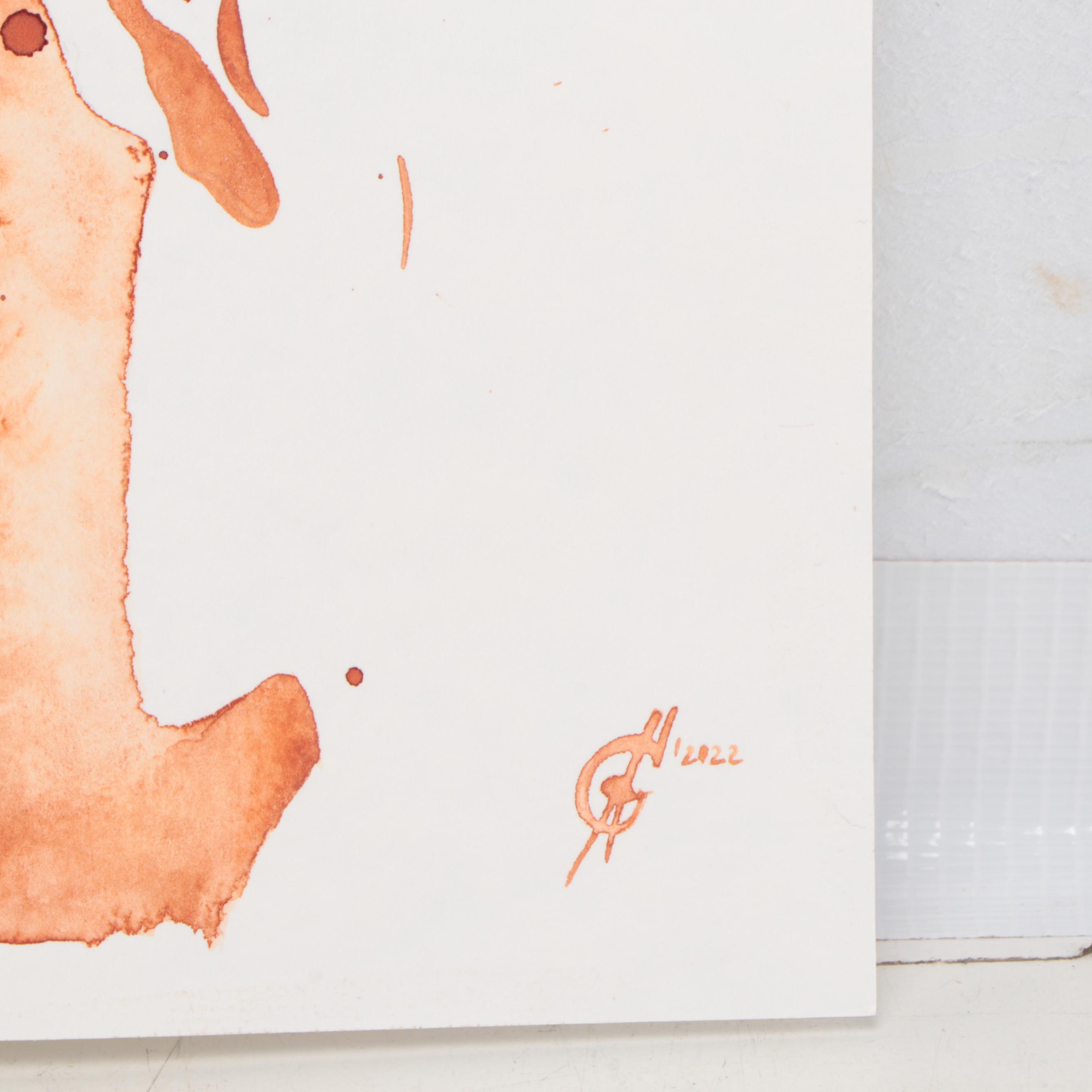 Alyona Glushchenko Watercolor Painting of Nude, 2022