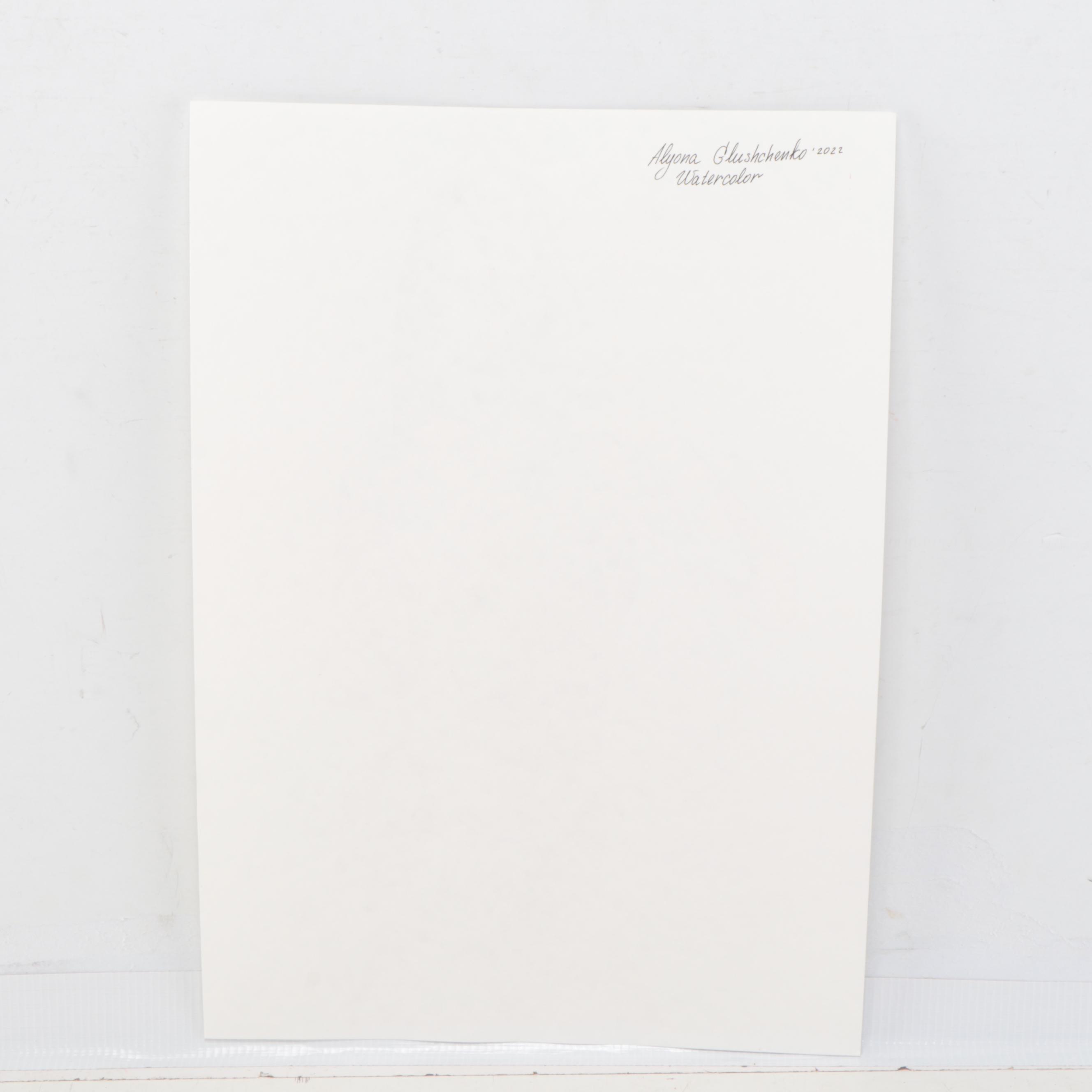 Alyona Glushchenko Watercolor Painting of Nude, 2022