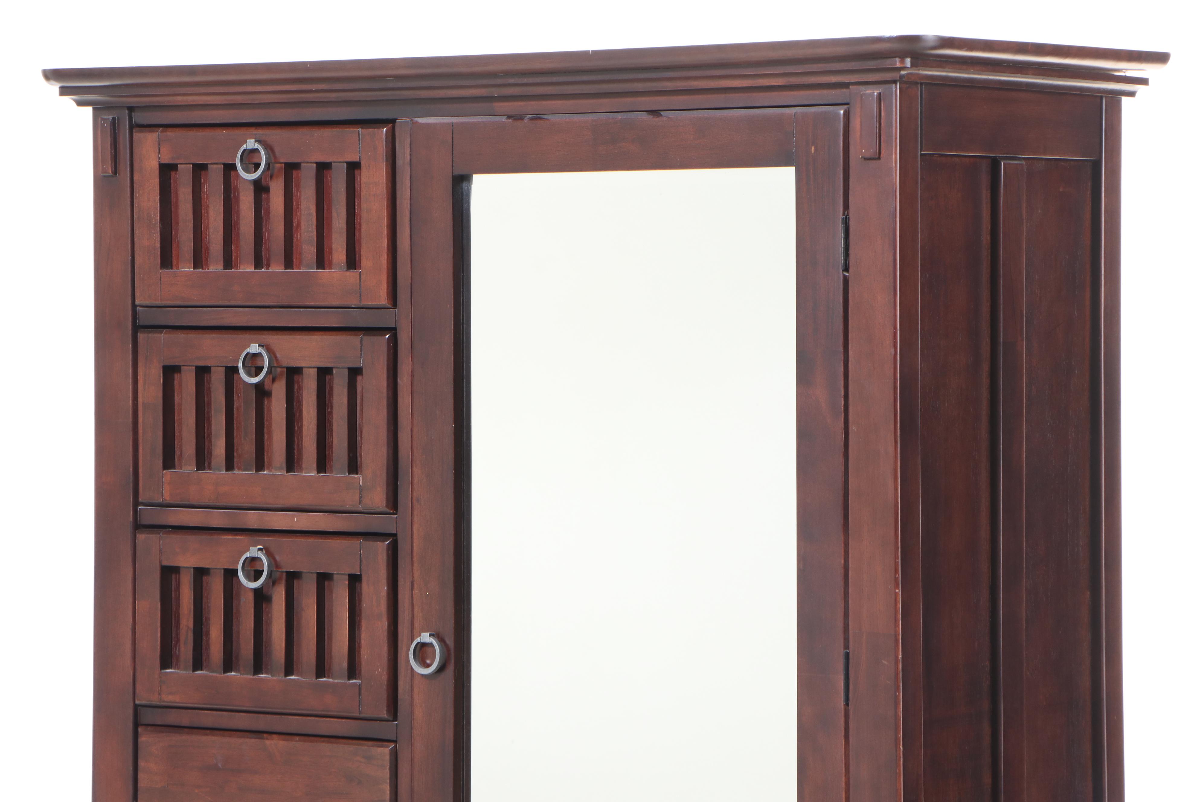 American Signature Hardwood Chifferobe with Mirror