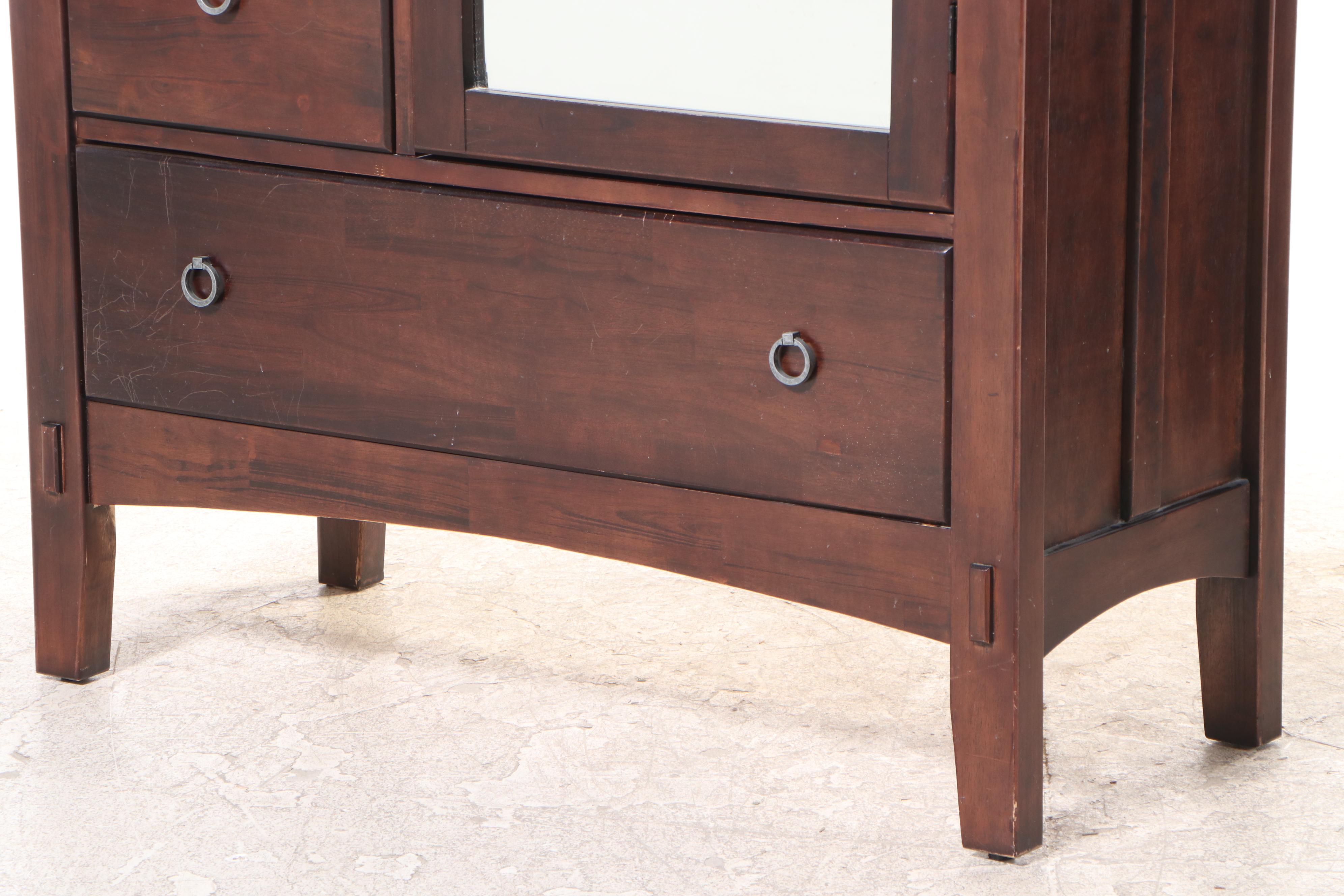 American Signature Hardwood Chifferobe with Mirror