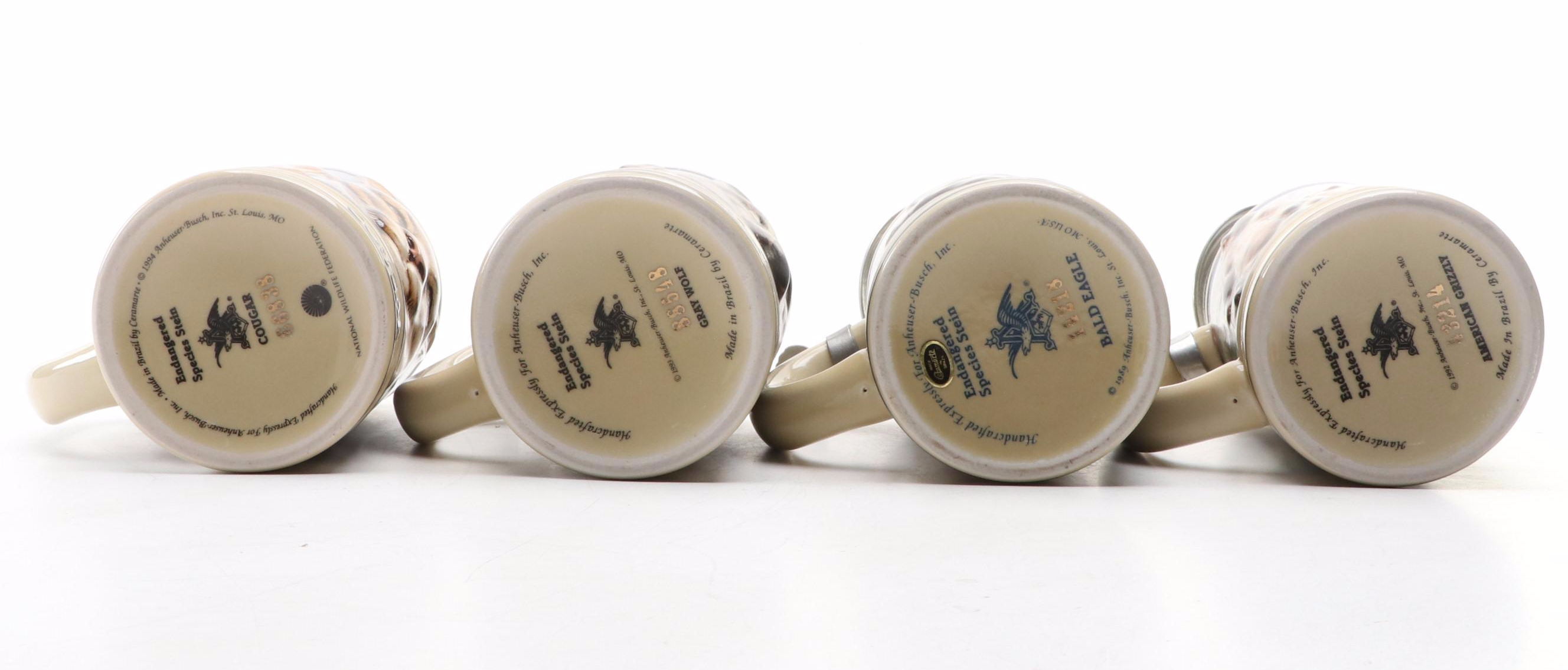 Ceramarte for Anheuser-Busch Ceramic Endangered Species Beer Steins