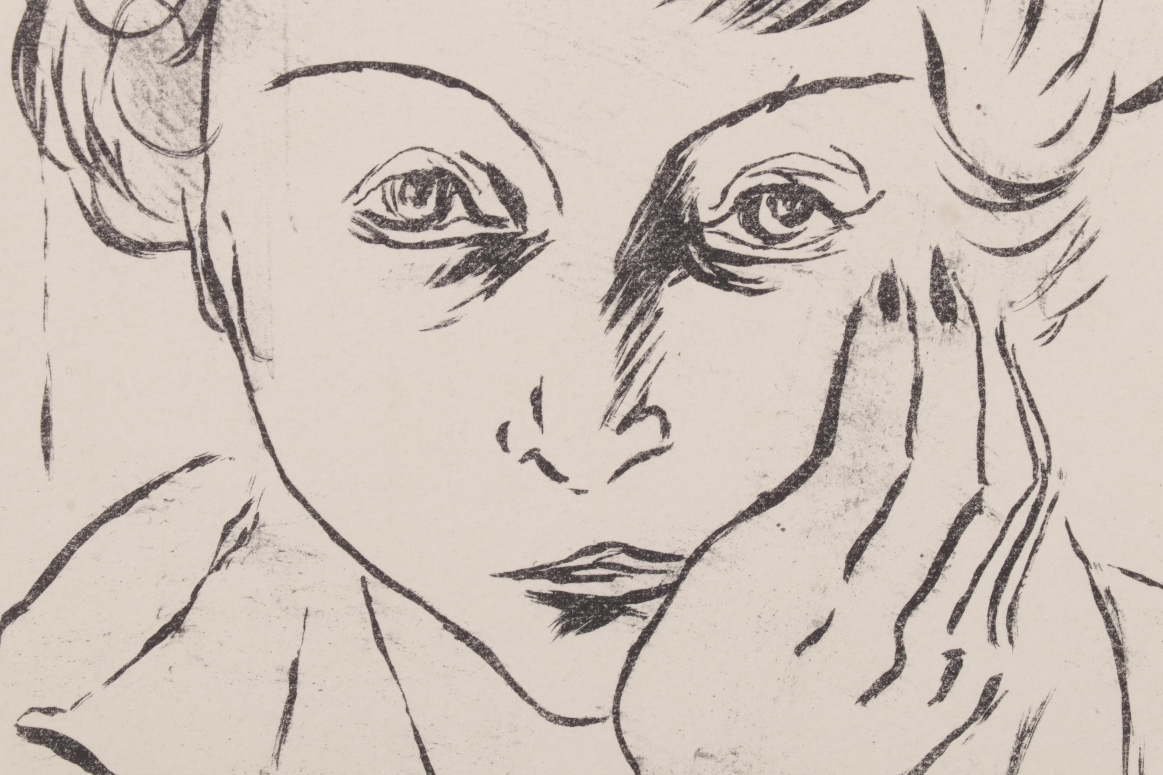 Sidney Chafetz Portrait Lithograph "Adele," 1947