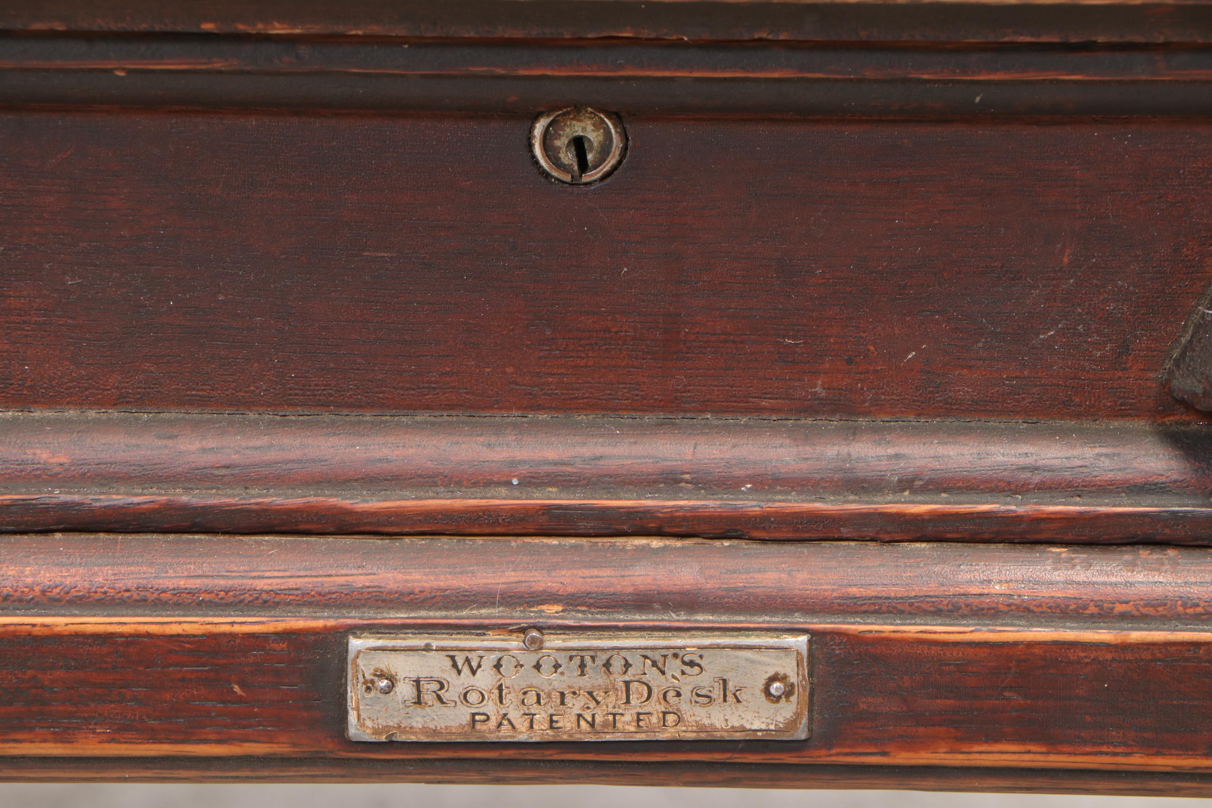 Wooten Desk Company "Rotary" Oak Double-Pedestal Desk, Late 19th Century