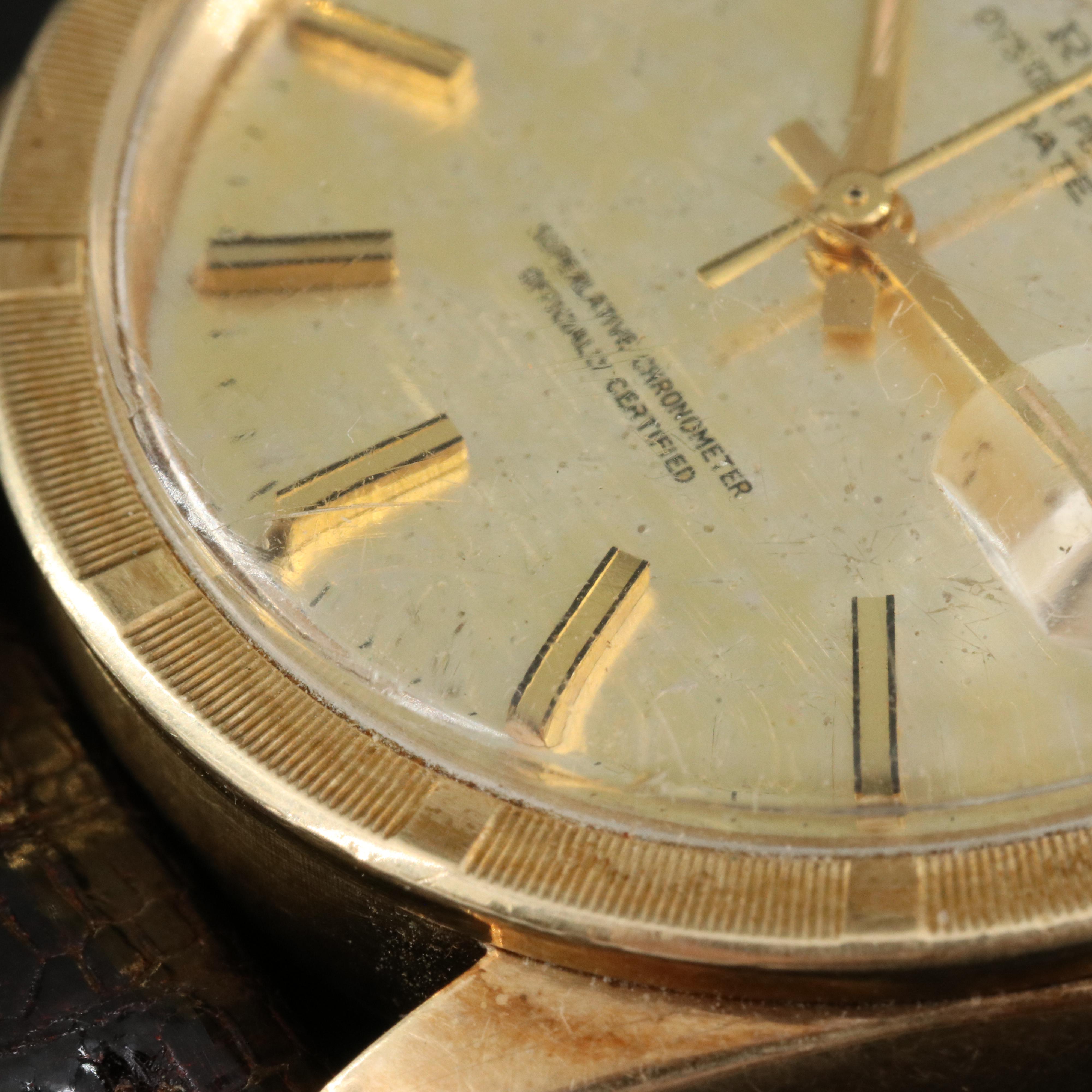 1968 Rolex 14K Oyster Perpetual Date Watch