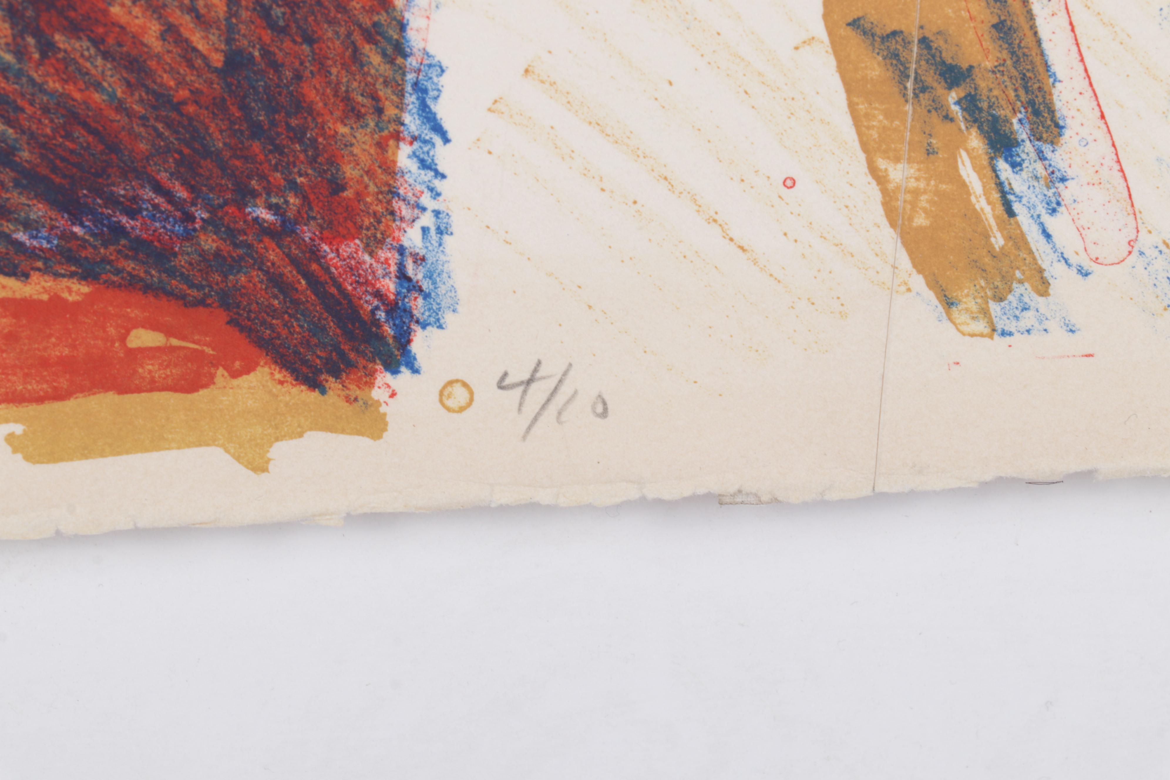 Sidney Chafetz Color Lithograph "Attentive Patriots," 1989