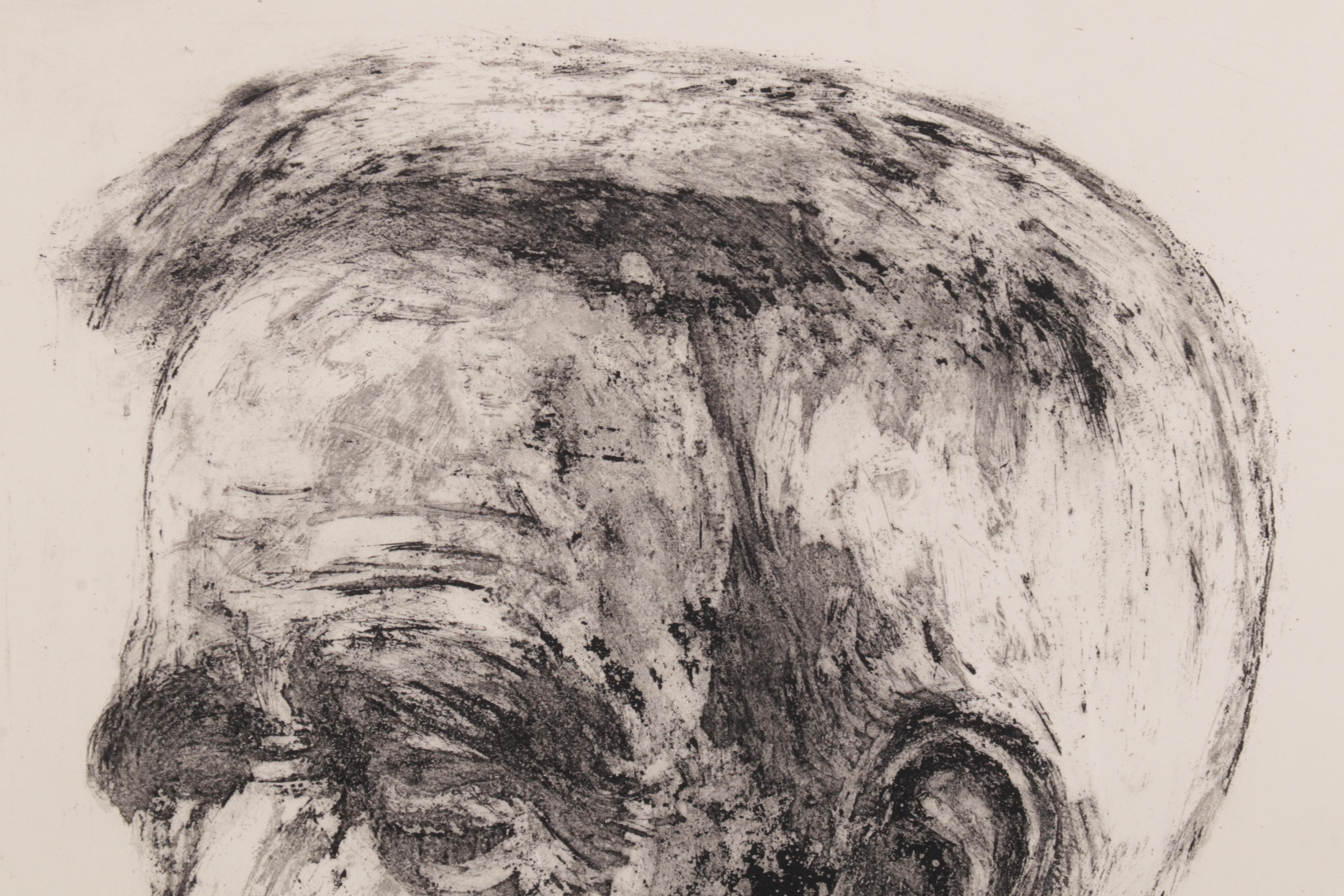 Sid Chafetz Portrait Etching "Robert Frost," 1963