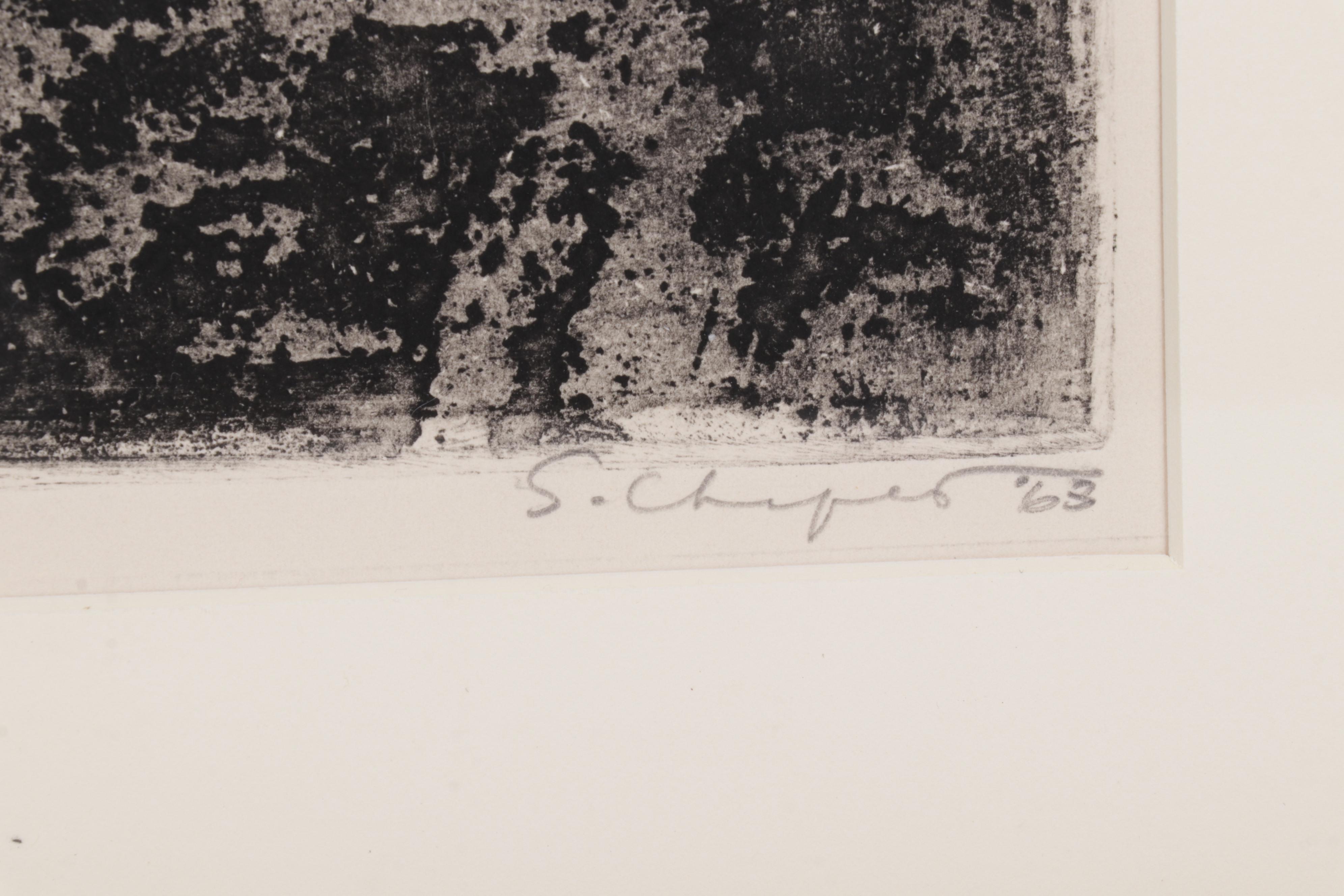 Sid Chafetz Portrait Etching "Robert Frost," 1963