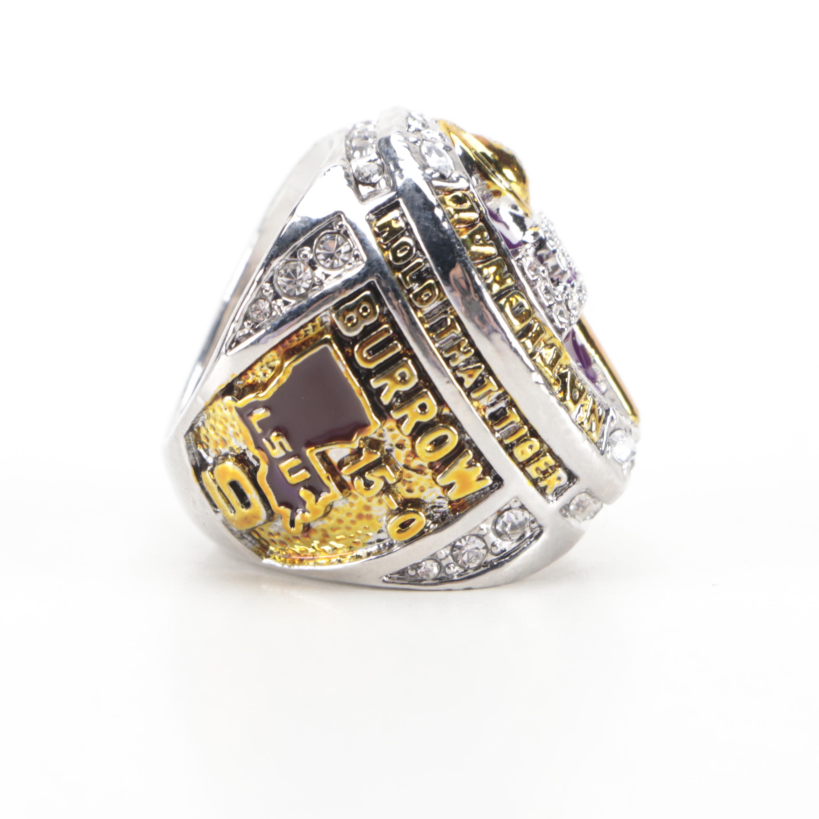 Tom Brady and Joe Burrow Football Championship Replica Rings, 2010s