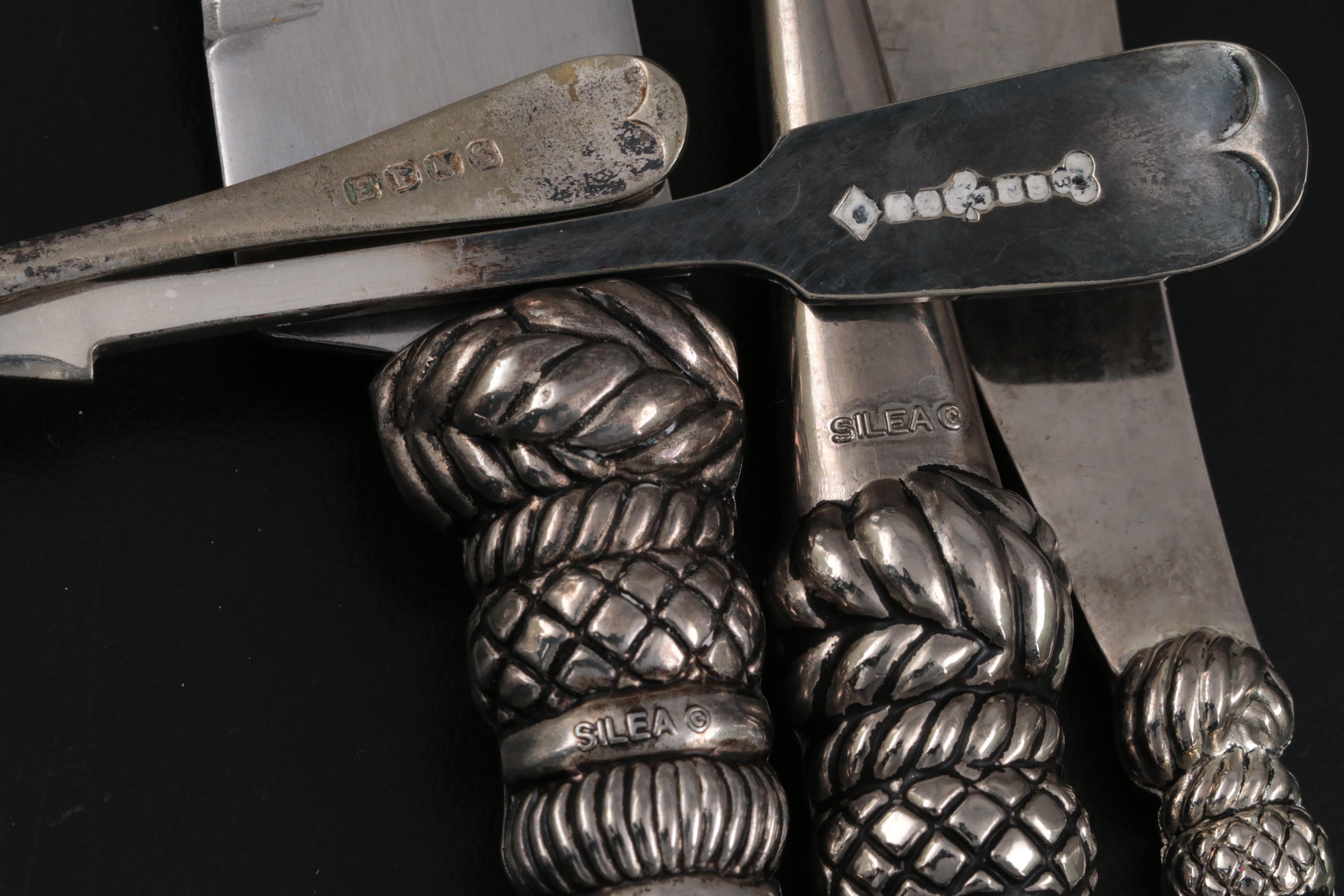 Silver Plate Serving Dish with Condiment Set and Other Serveware