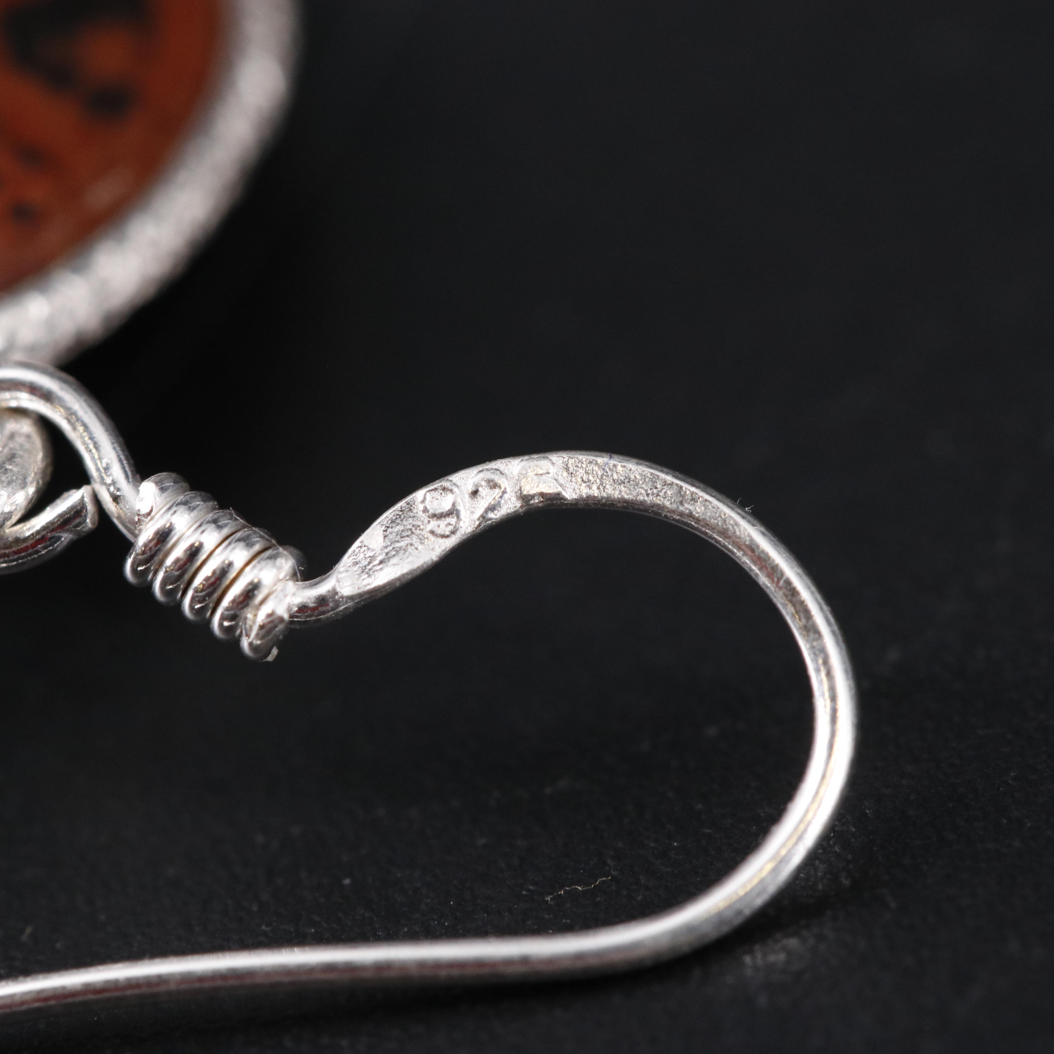 Sterling Silver Gemstone Drop Earrings