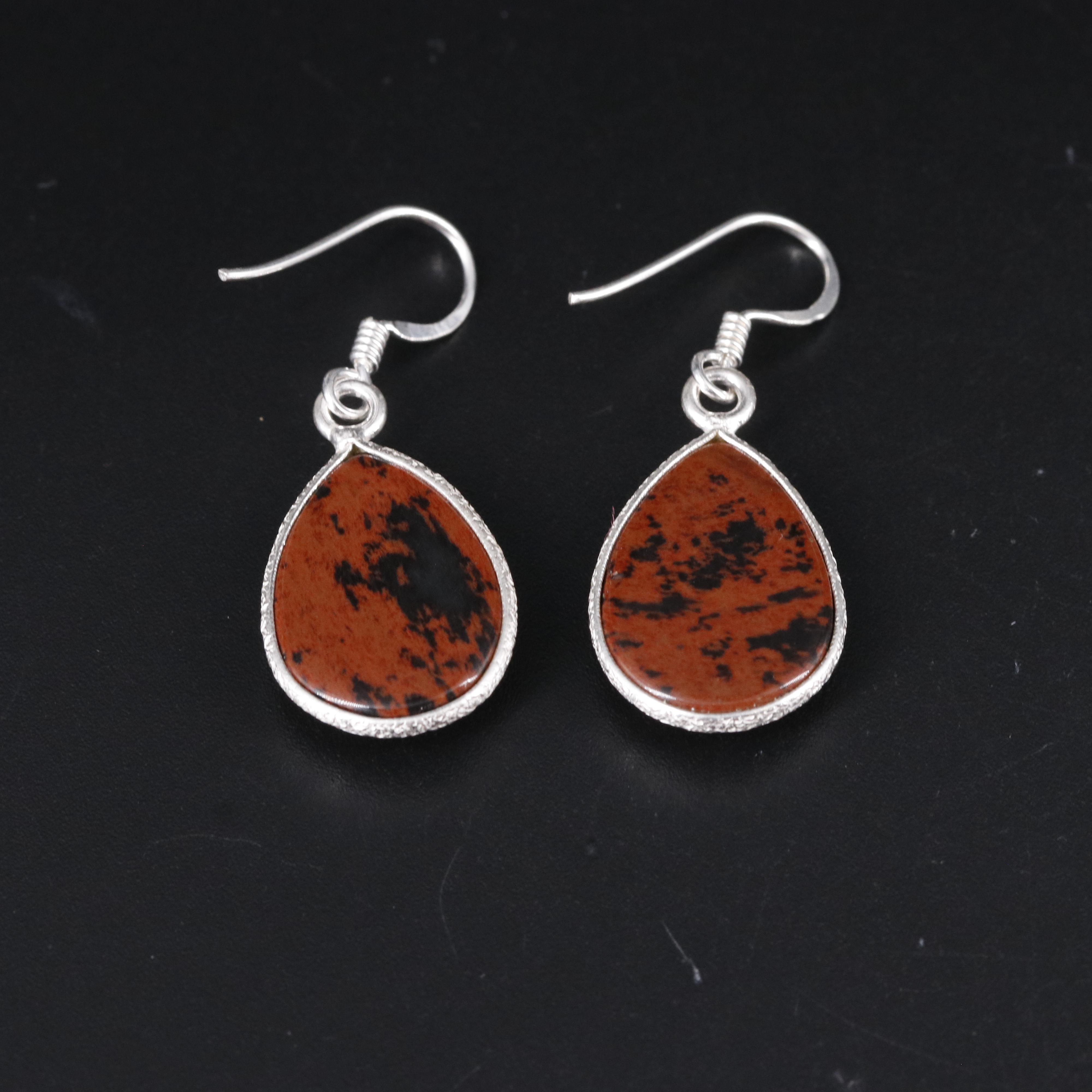 Sterling Silver Gemstone Drop Earrings