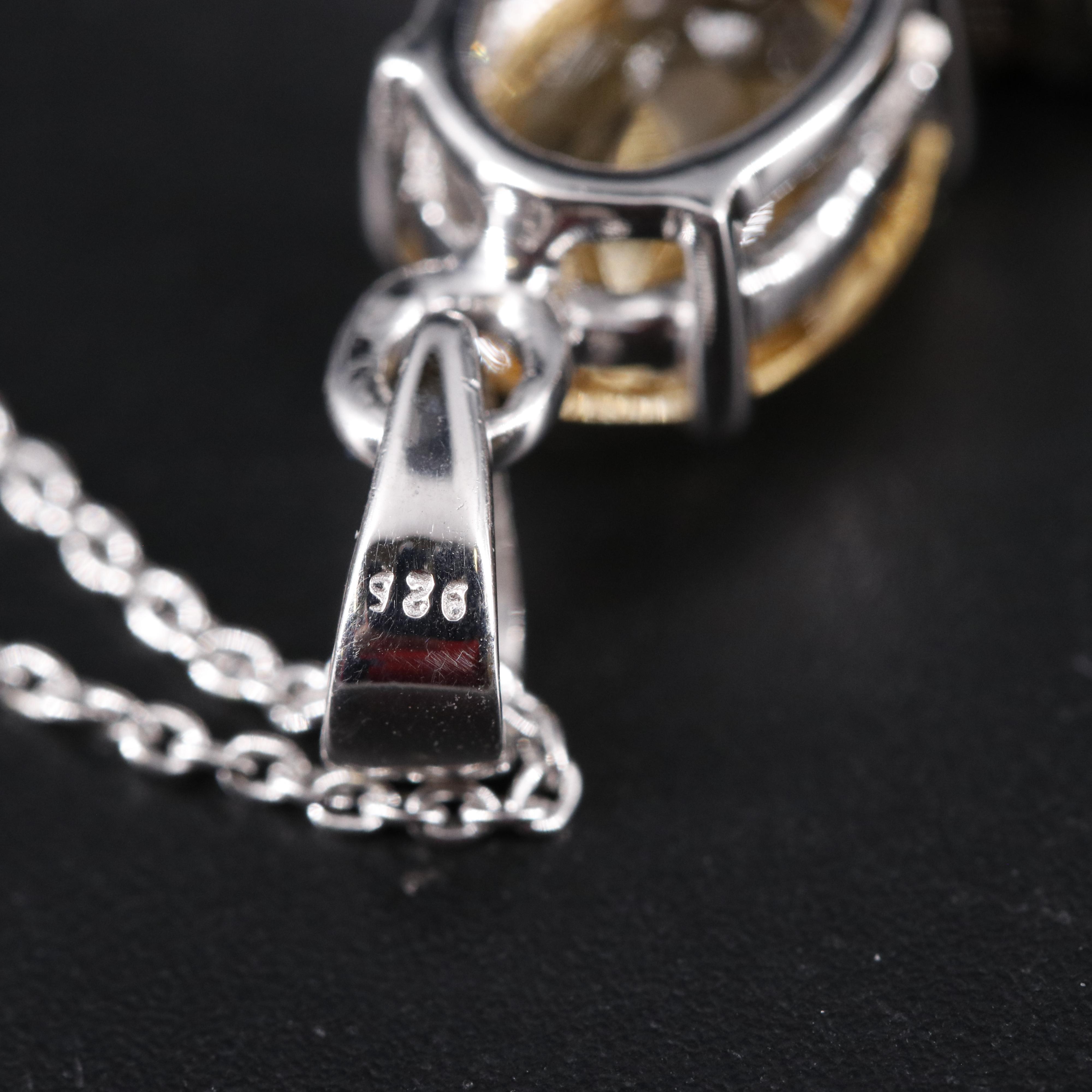 Sterling Silver Gemstone Necklace