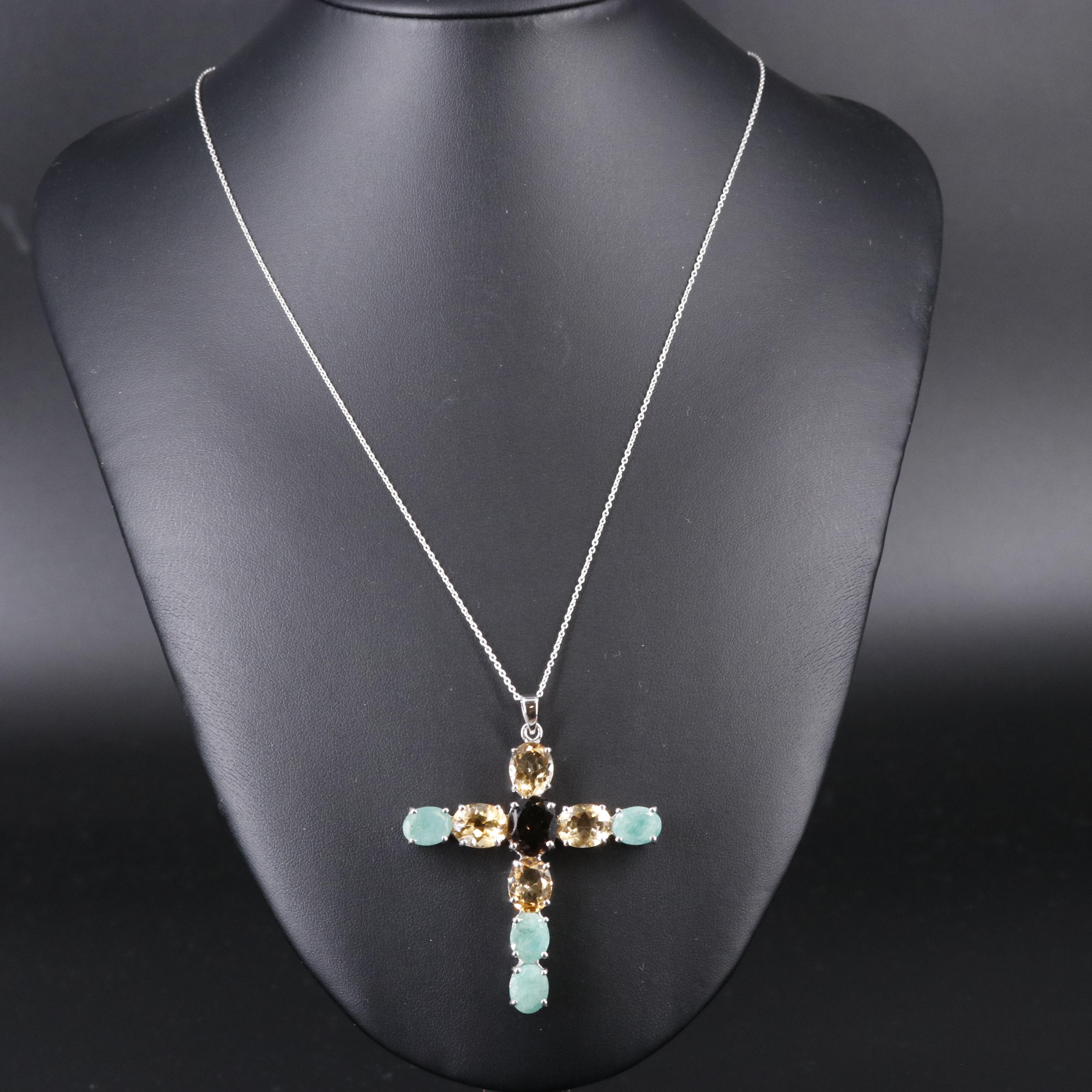 Sterling Silver Gemstone Necklace