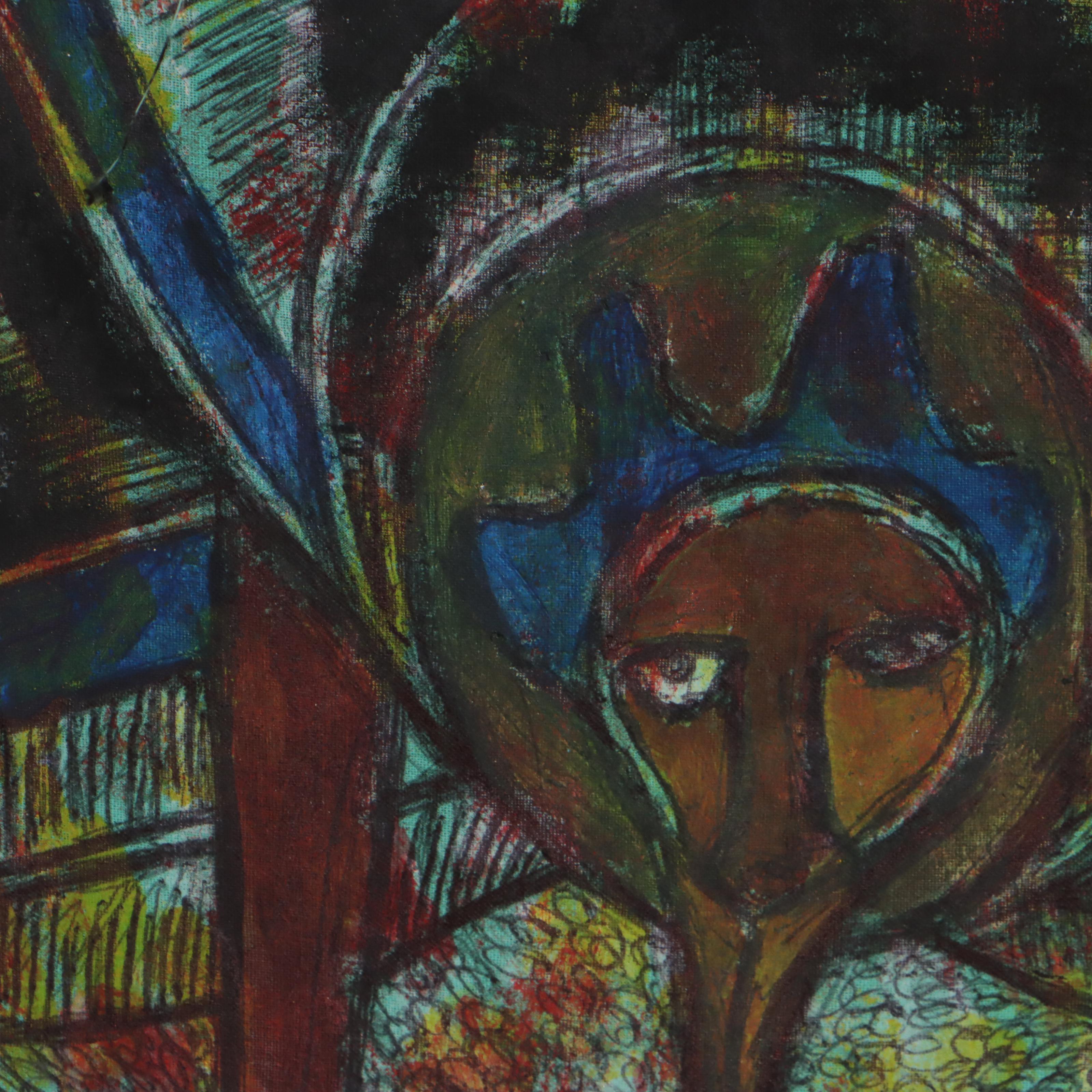 Kayode Buraimoh Mixed Media Painting, 2010