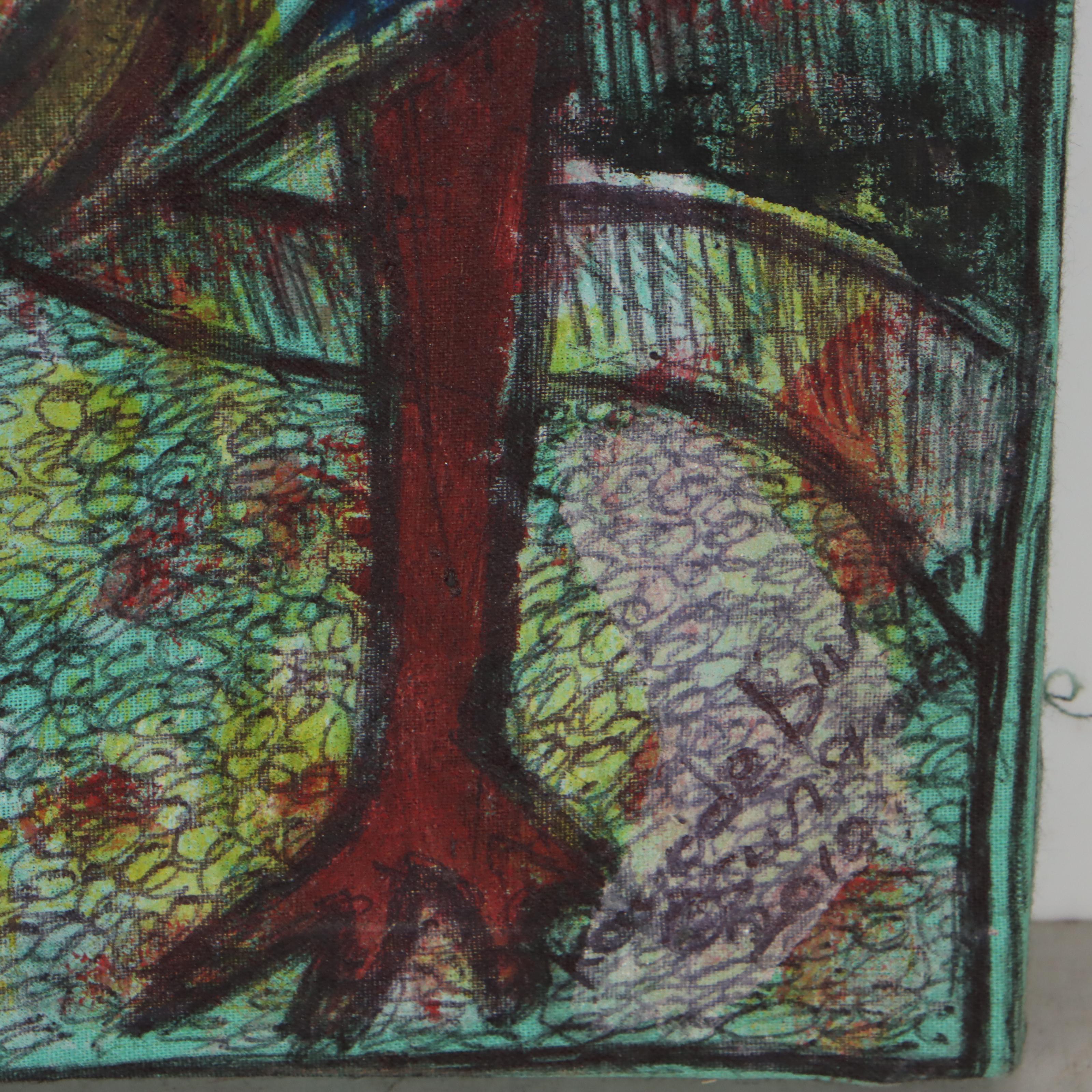 Kayode Buraimoh Mixed Media Painting, 2010