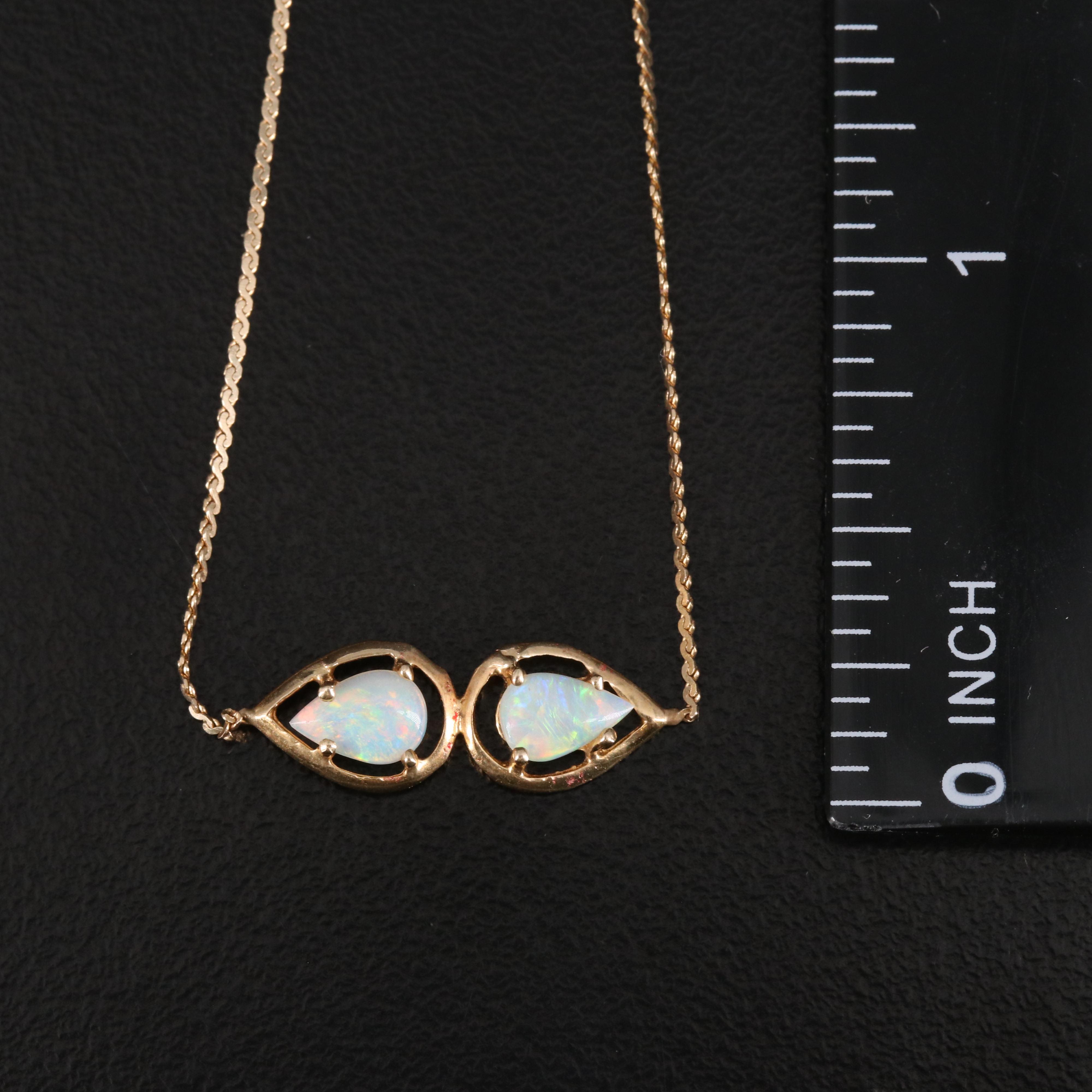 14K Opal Cabochon Bracelet