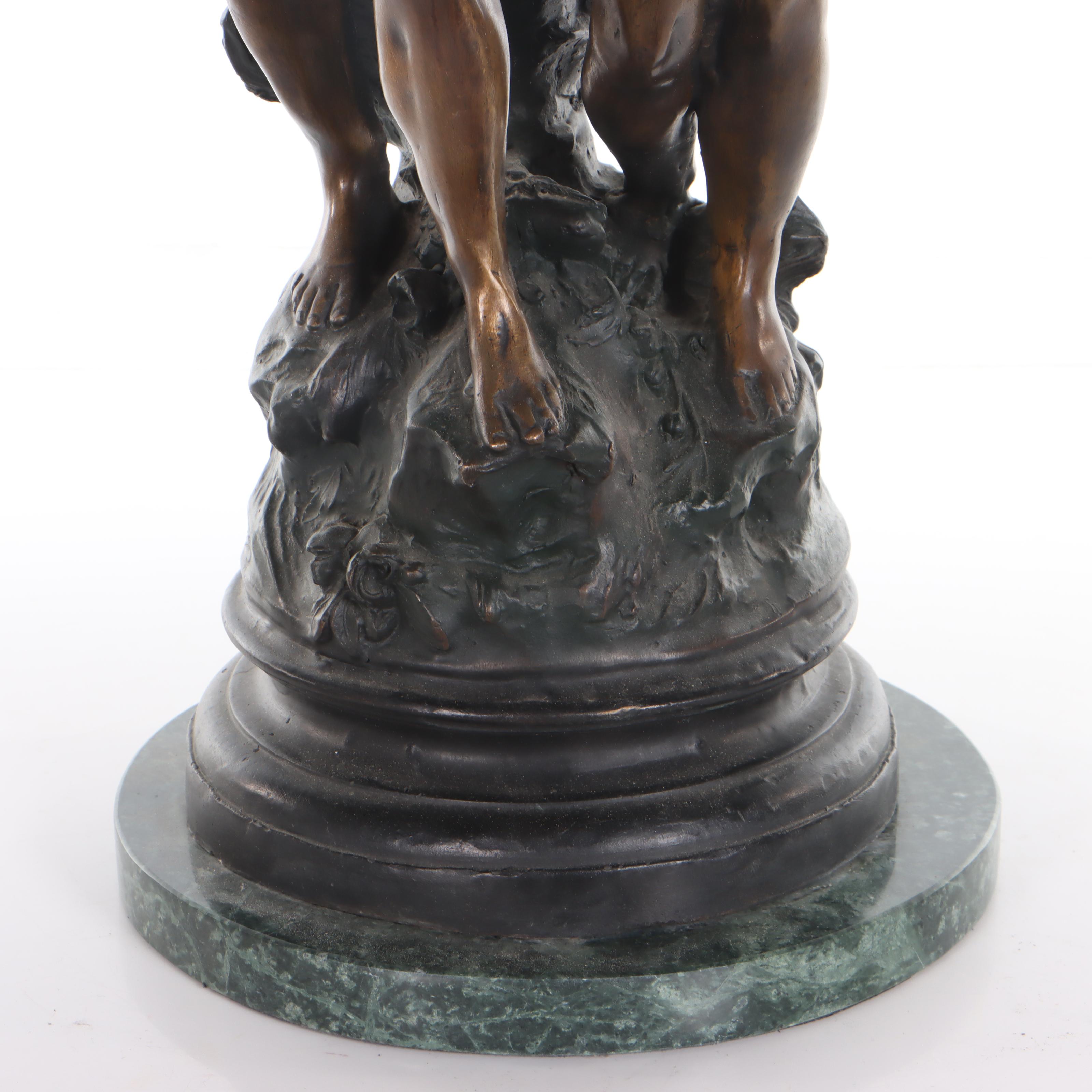 Bronze Sculpture After Auguste Moreau of Playful Children