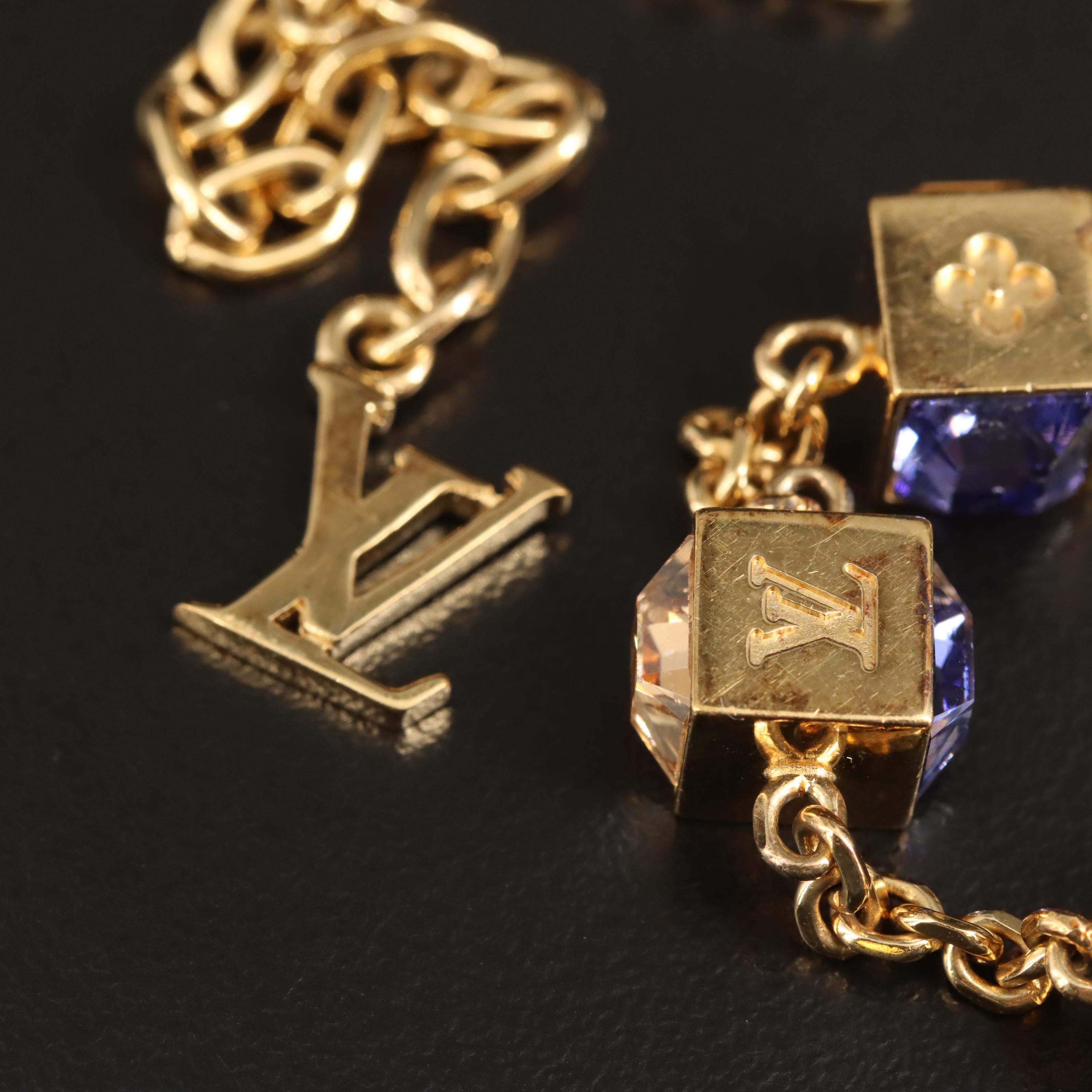 Louis Vuitton "Gamble" Crystal Station Necklace