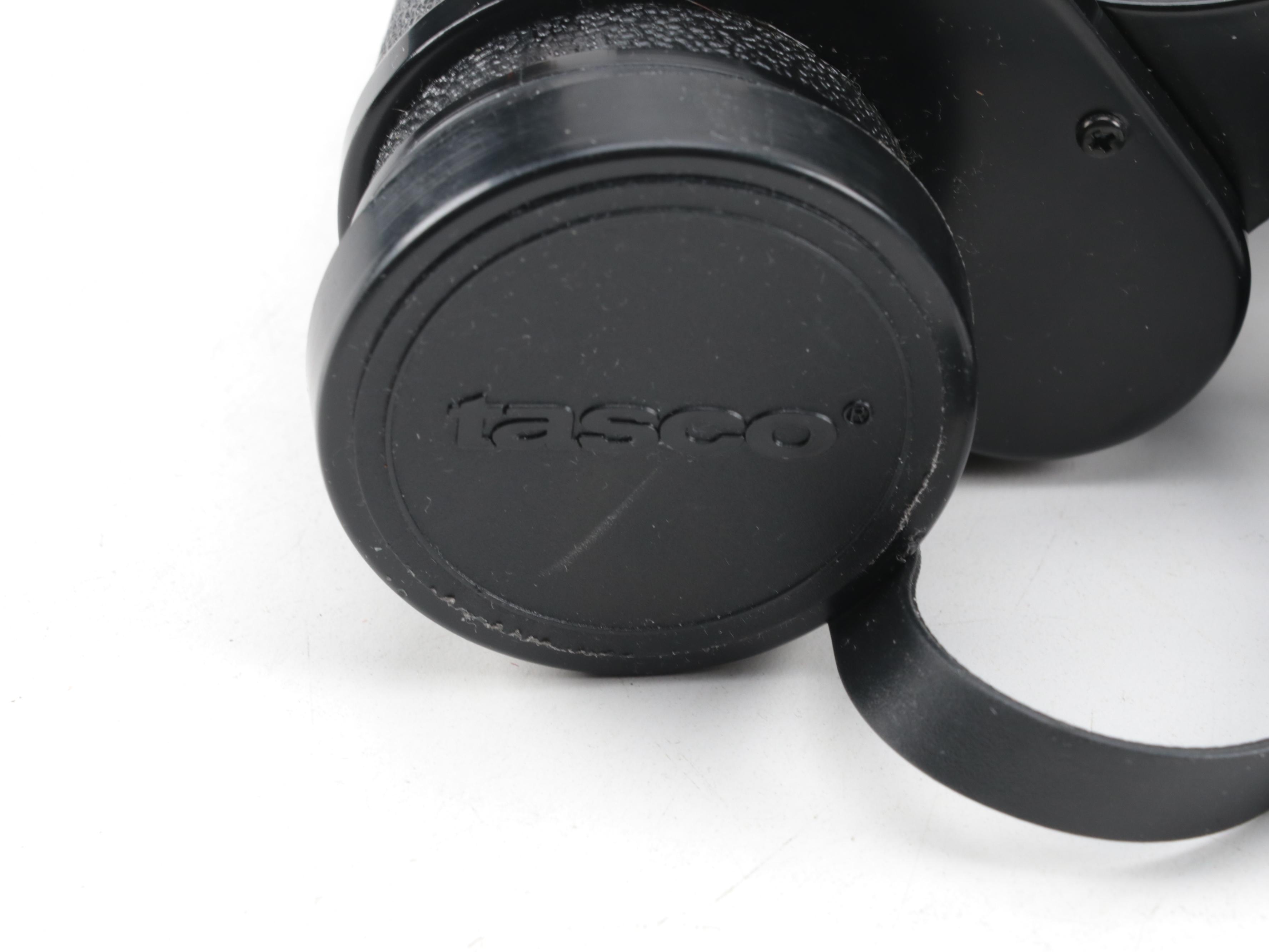 Three Tasco Binoculars With Coated Optics and Cases, Contemporary