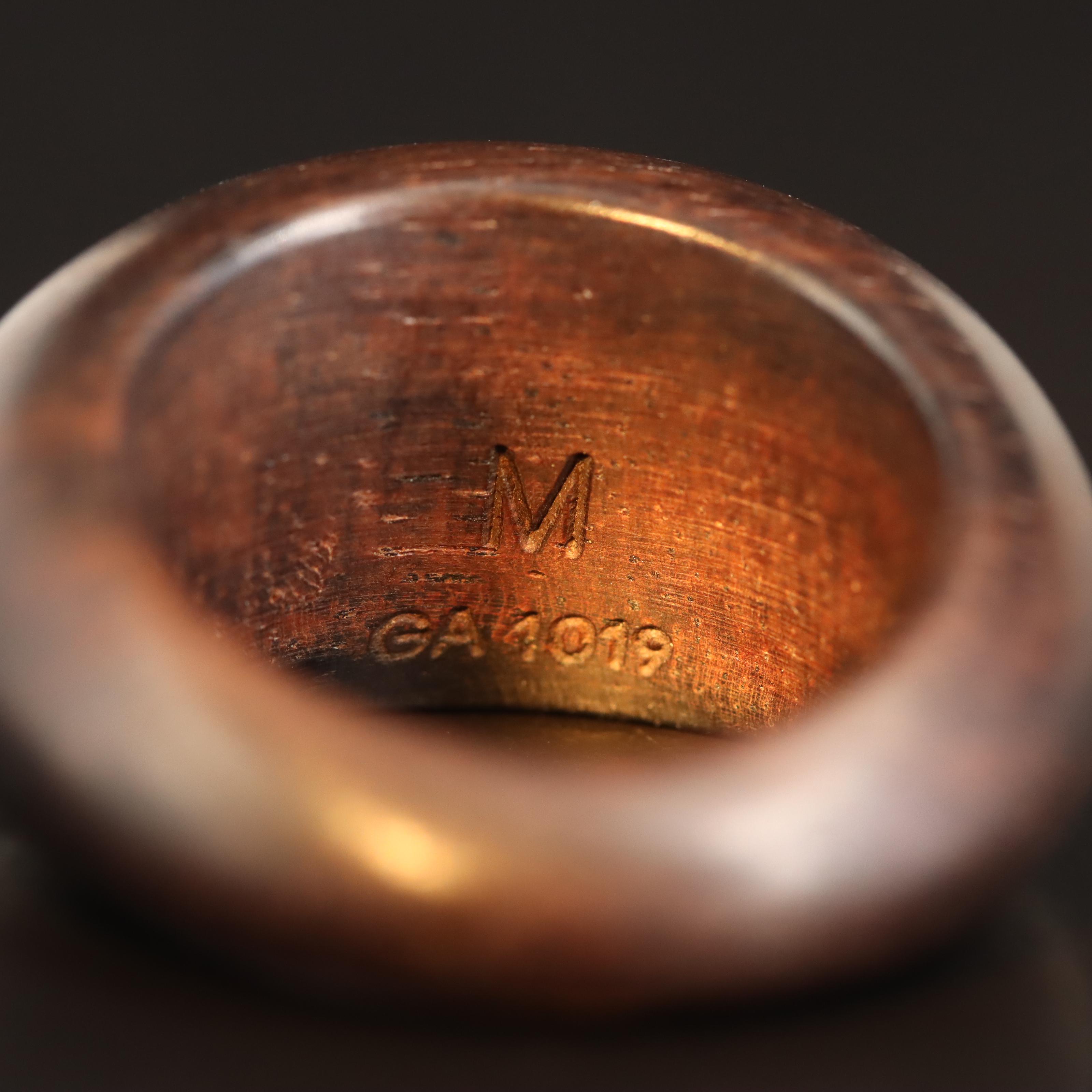 Louis Vuitton "Berq Sylvania" Wood Dome Ring