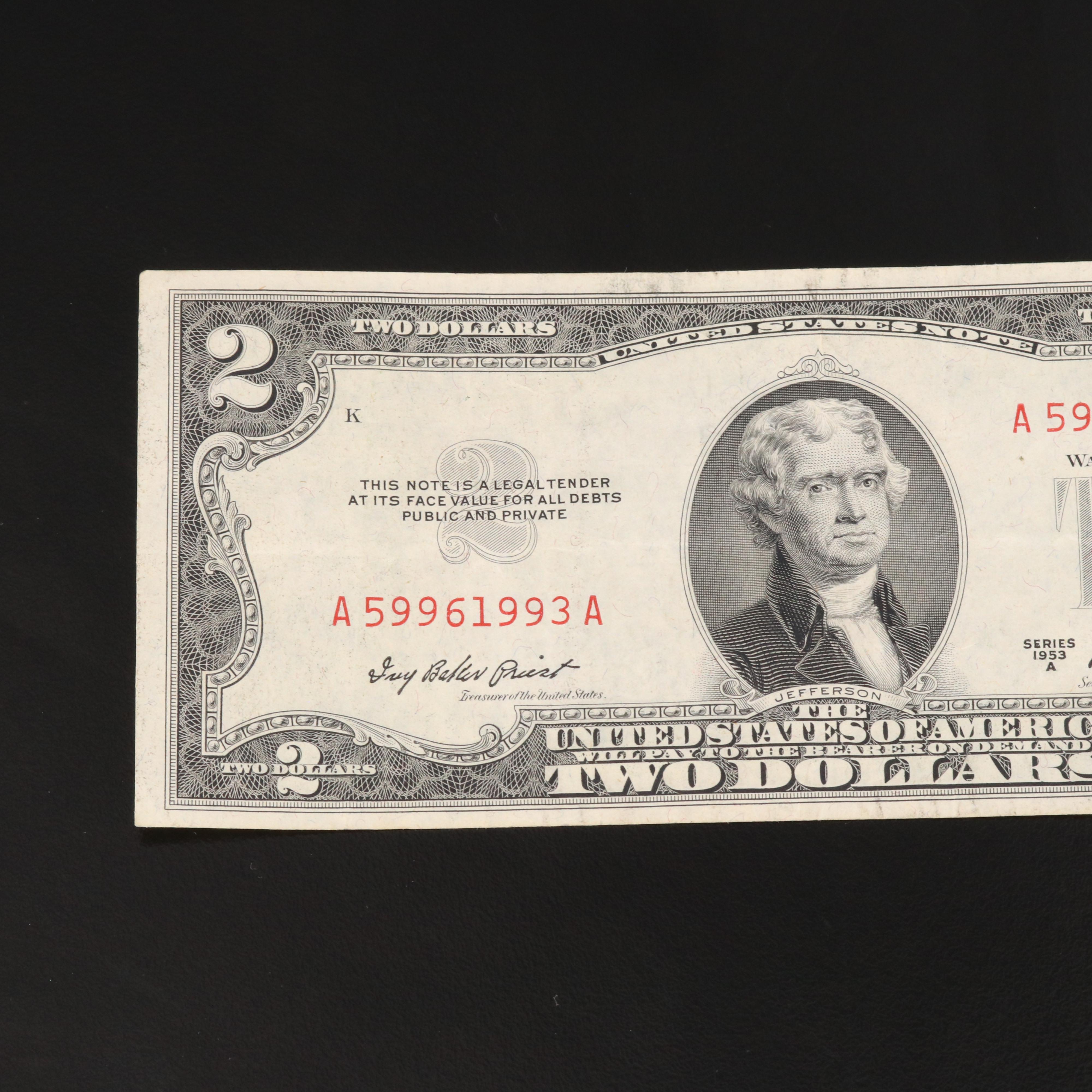Nineteen Vintage U.S. Currency Banknotes