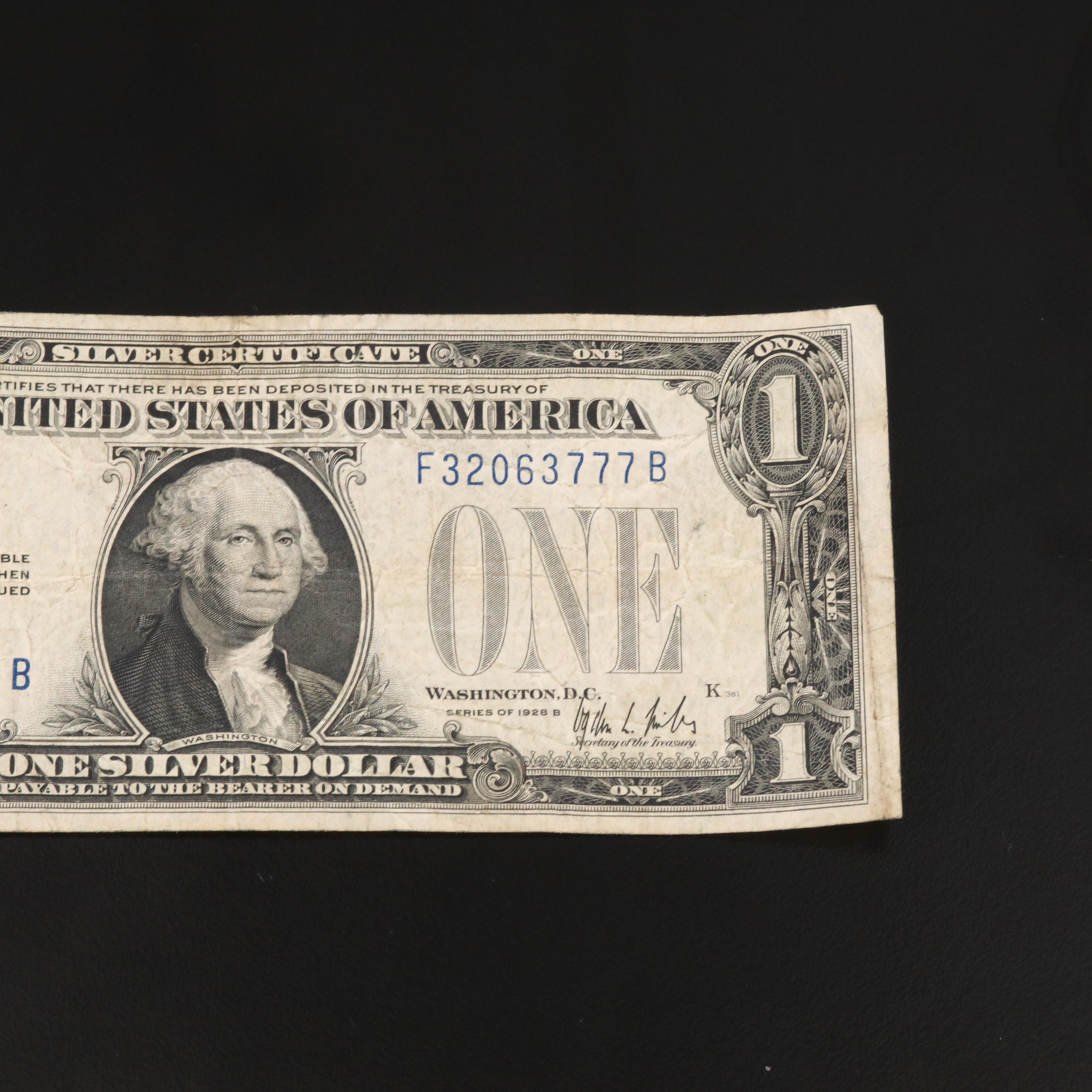 Nineteen Vintage U.S. Currency Banknotes