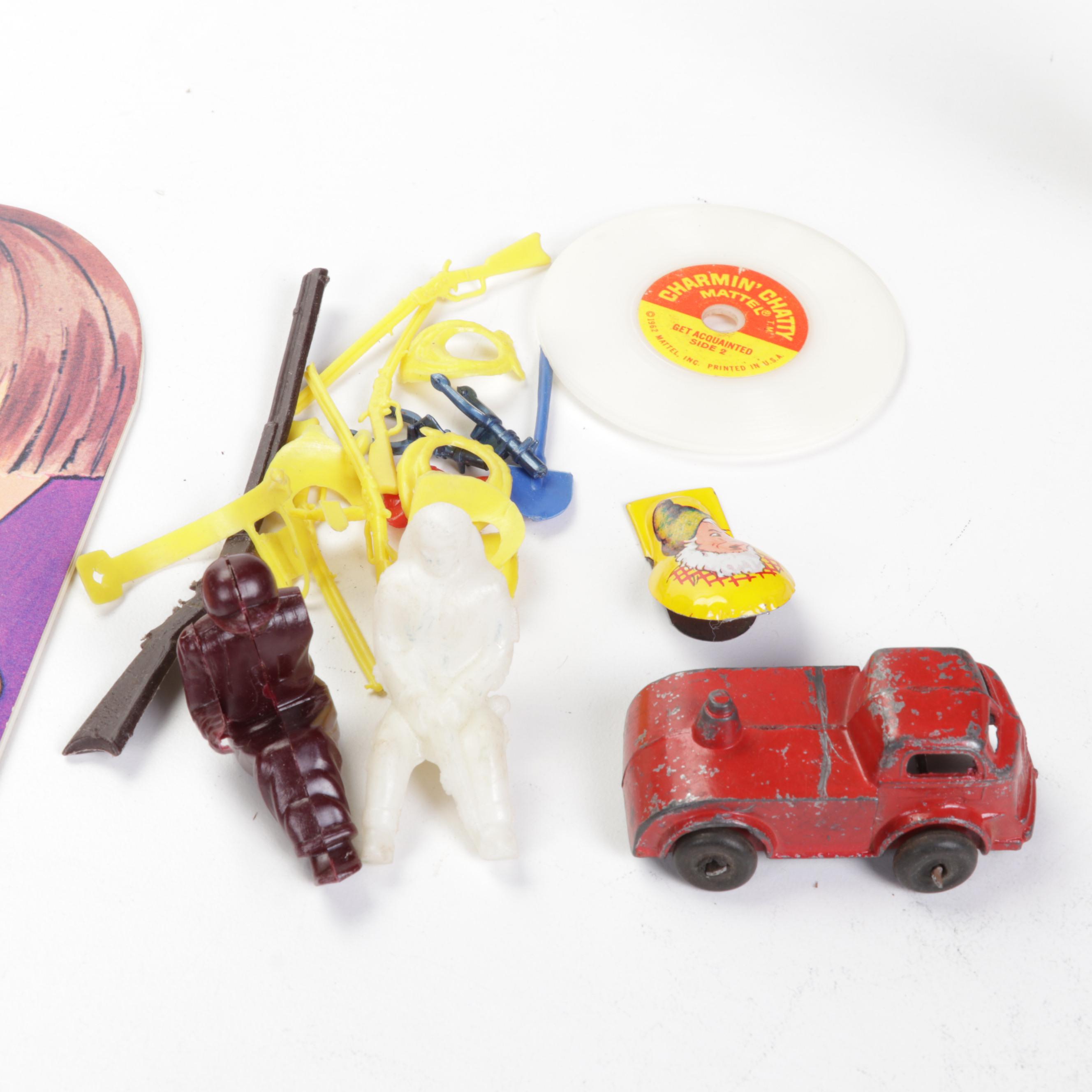 Rocket Express Rocket Ship Cup, Batman Pins and Cards, Crissy Doll, and More