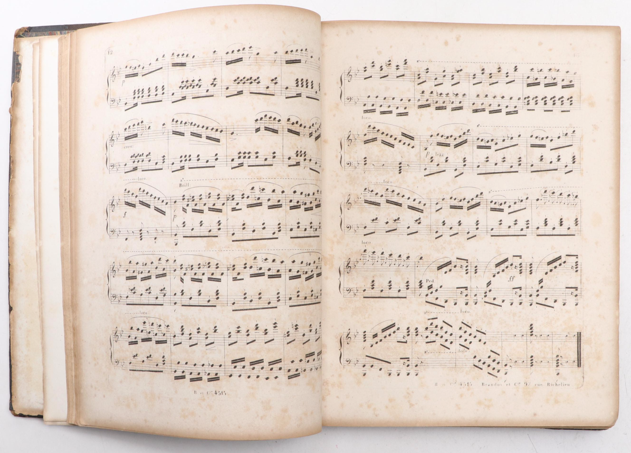 Bound French Music Composition Books, Mid-19th Century