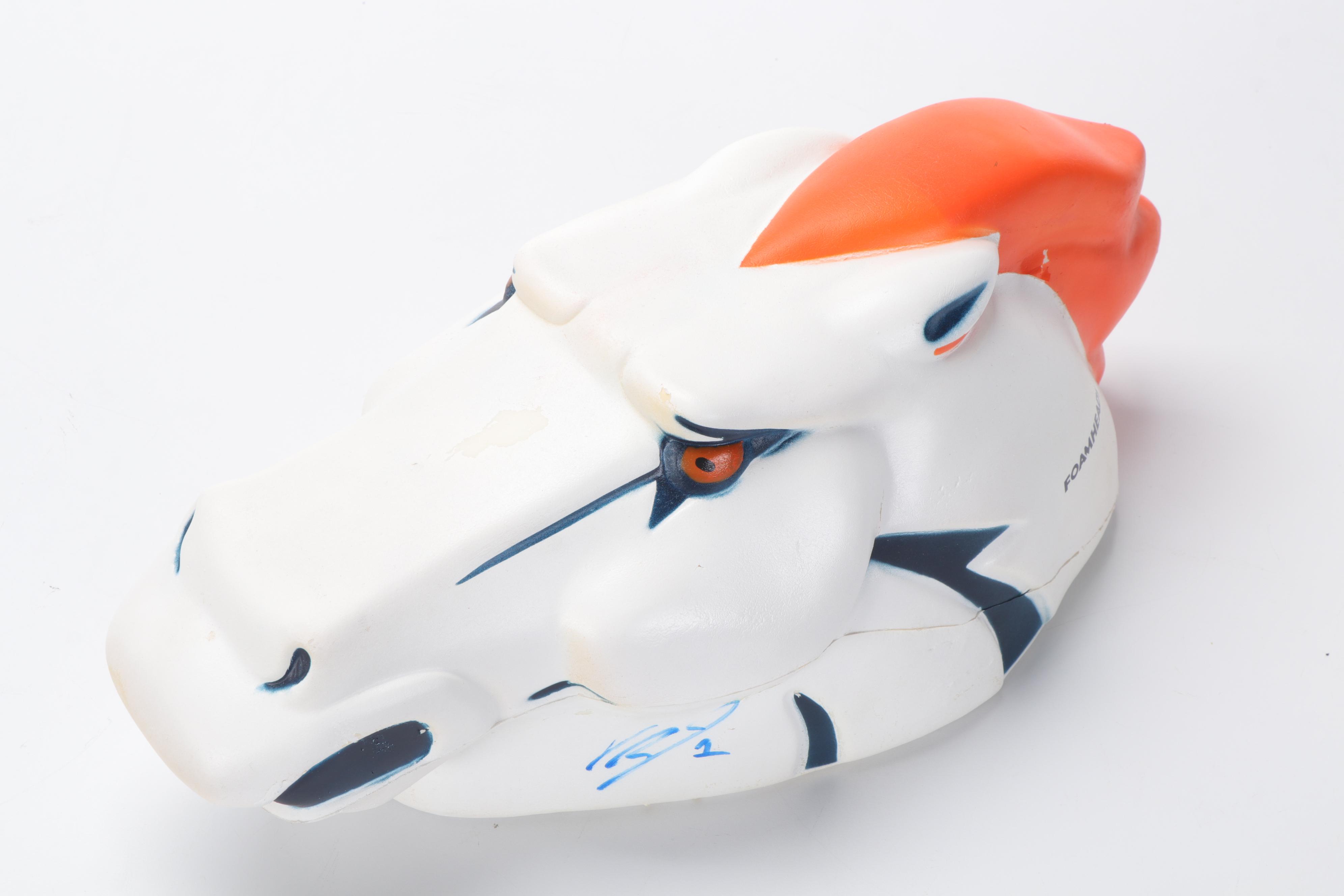 Denver Broncos Football Memorabilia With Signed Mascot Head, Bobbleheads, More