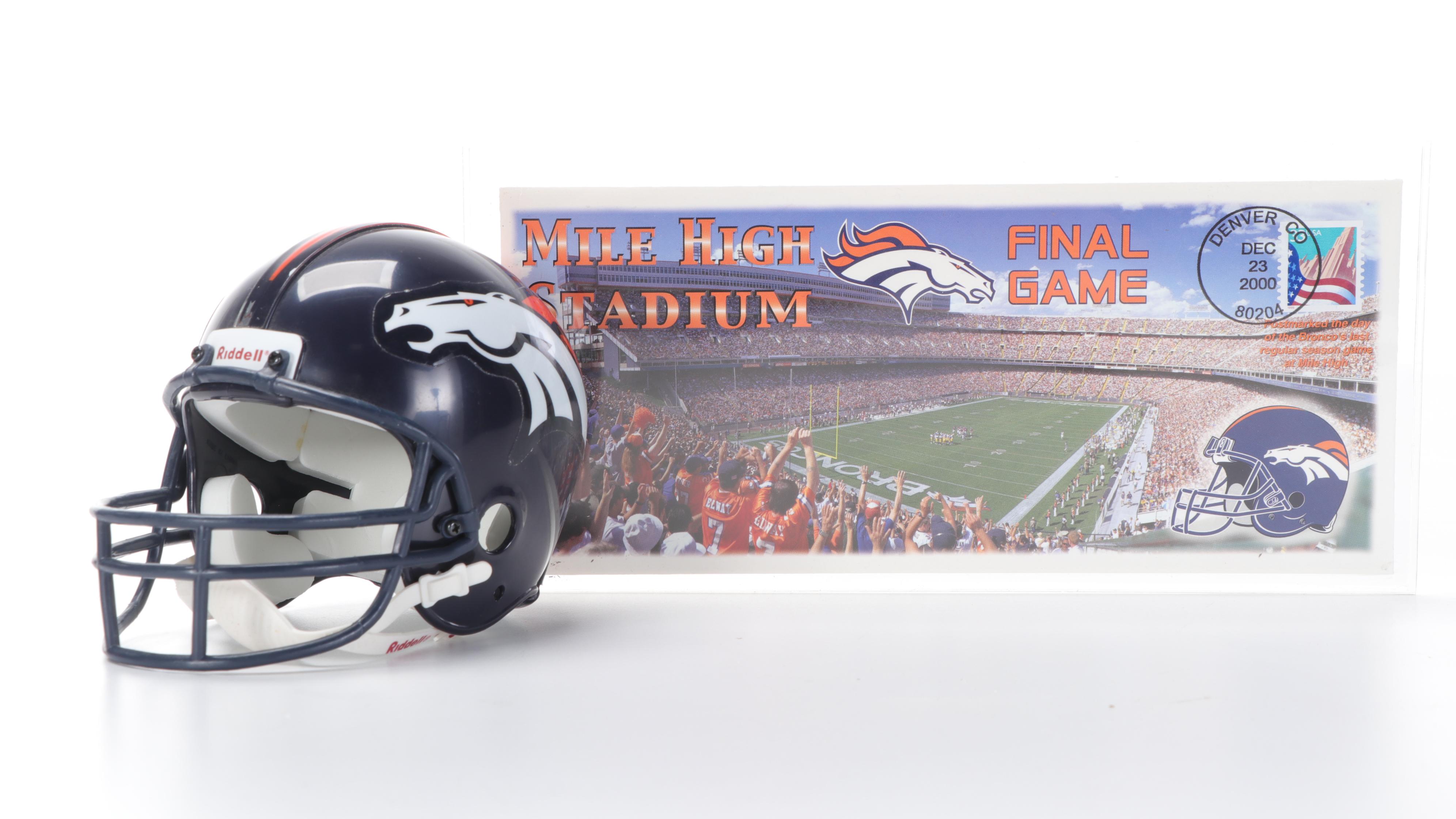 Denver Broncos Football Memorabilia With Signed Mascot Head, Bobbleheads, More