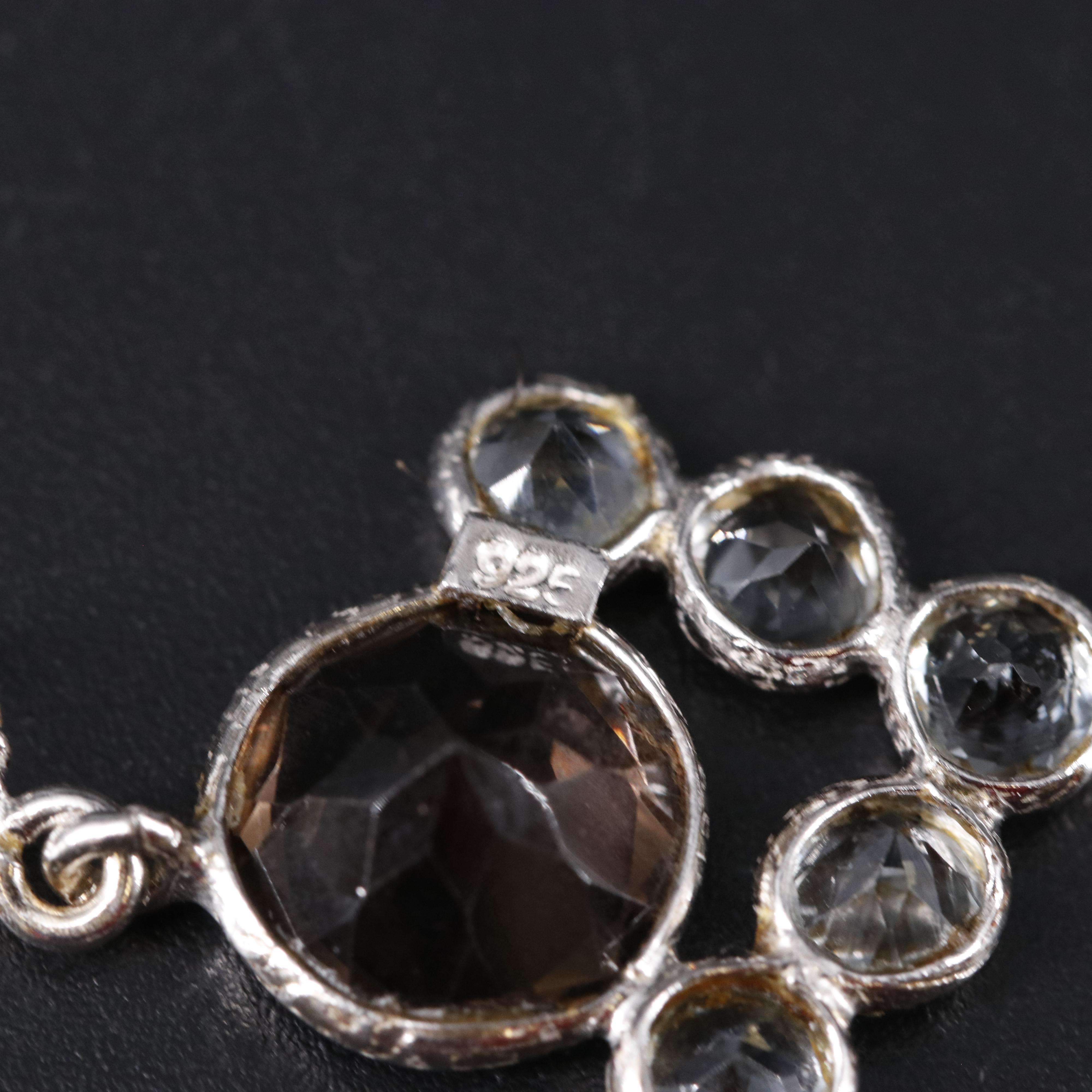 Sterling Silver Gemstone Drop Earrings