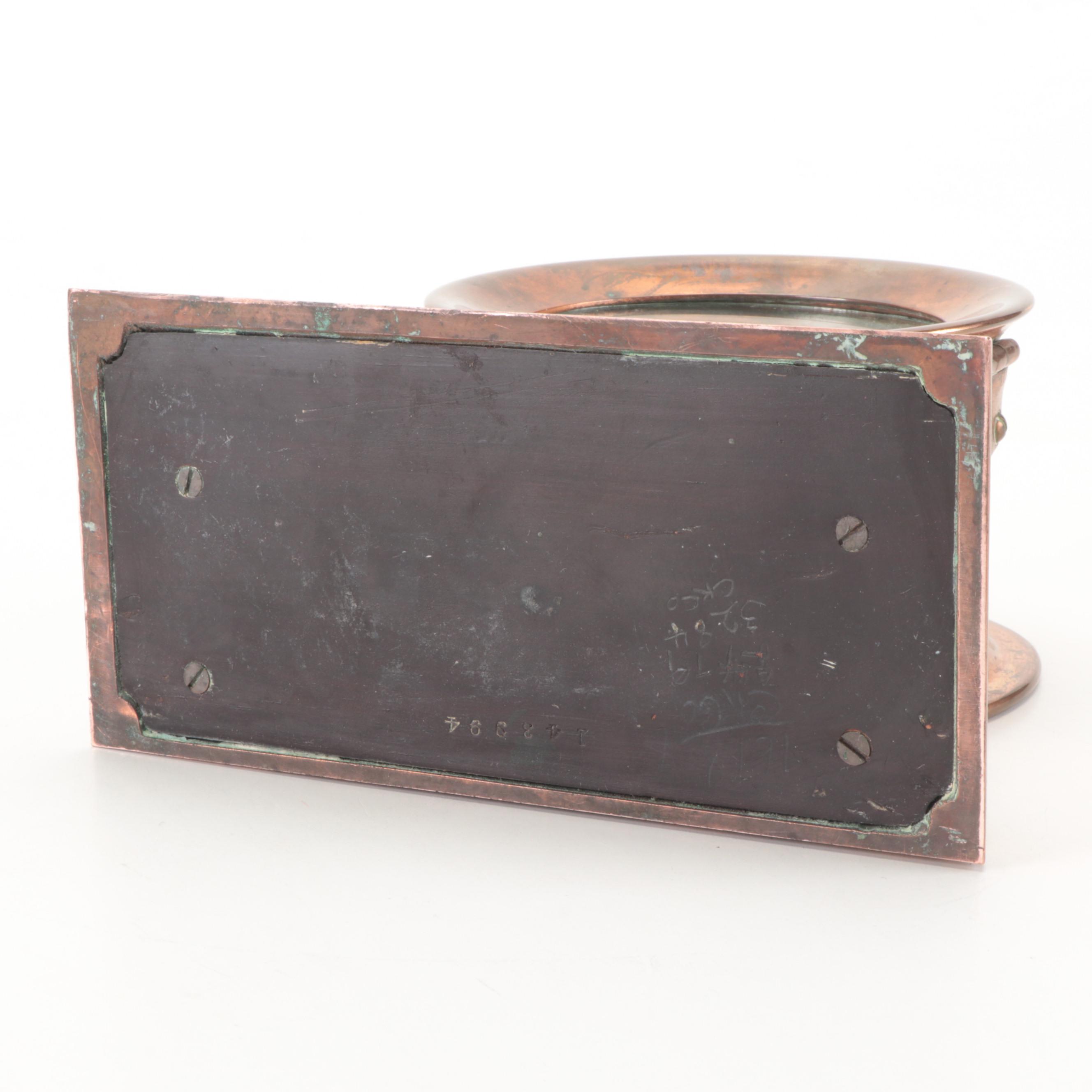 Tiffany & Co. Copper Ship's Bell Mantel Clock, Early 20th Century