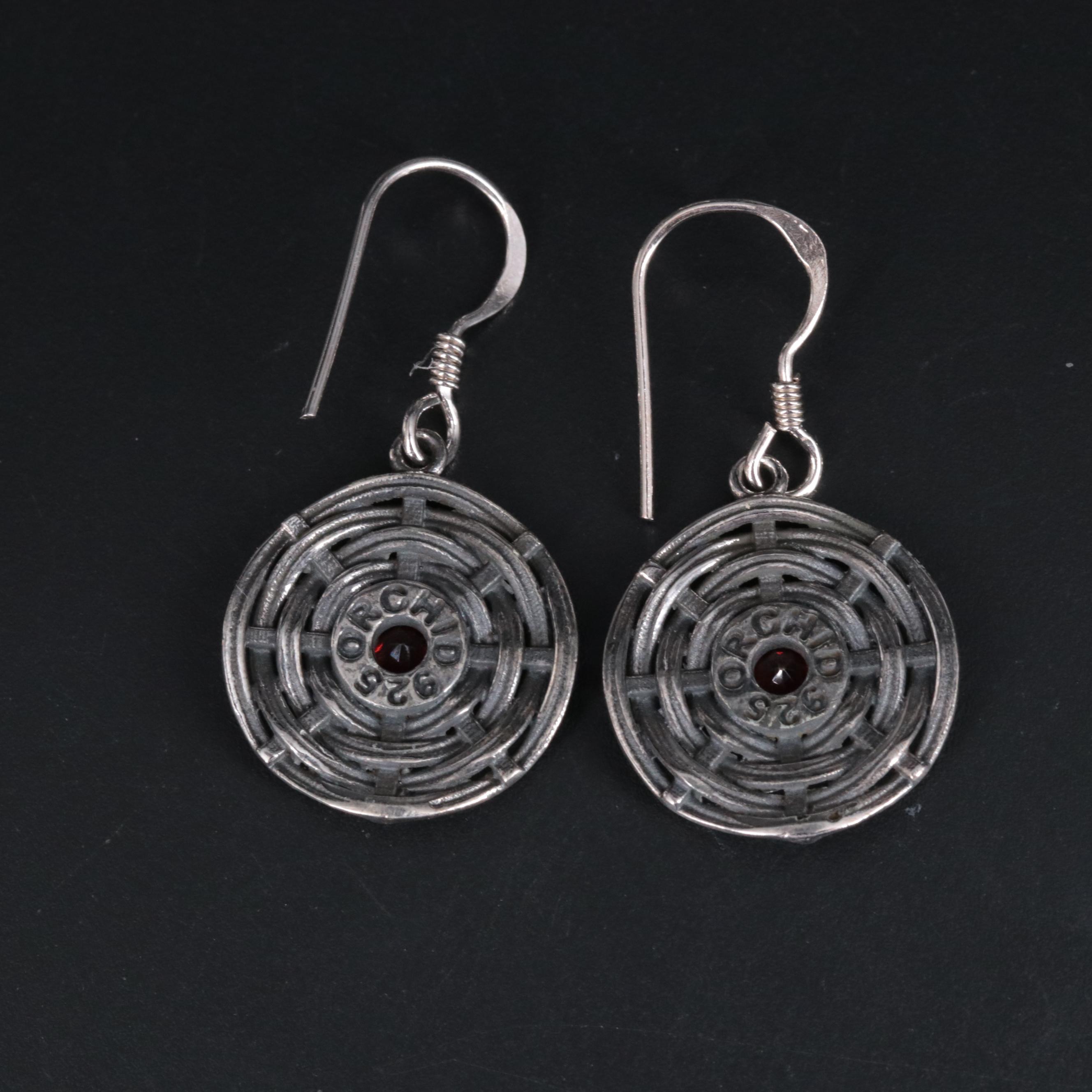 Sterling Silver Gemstone Drop Earrings