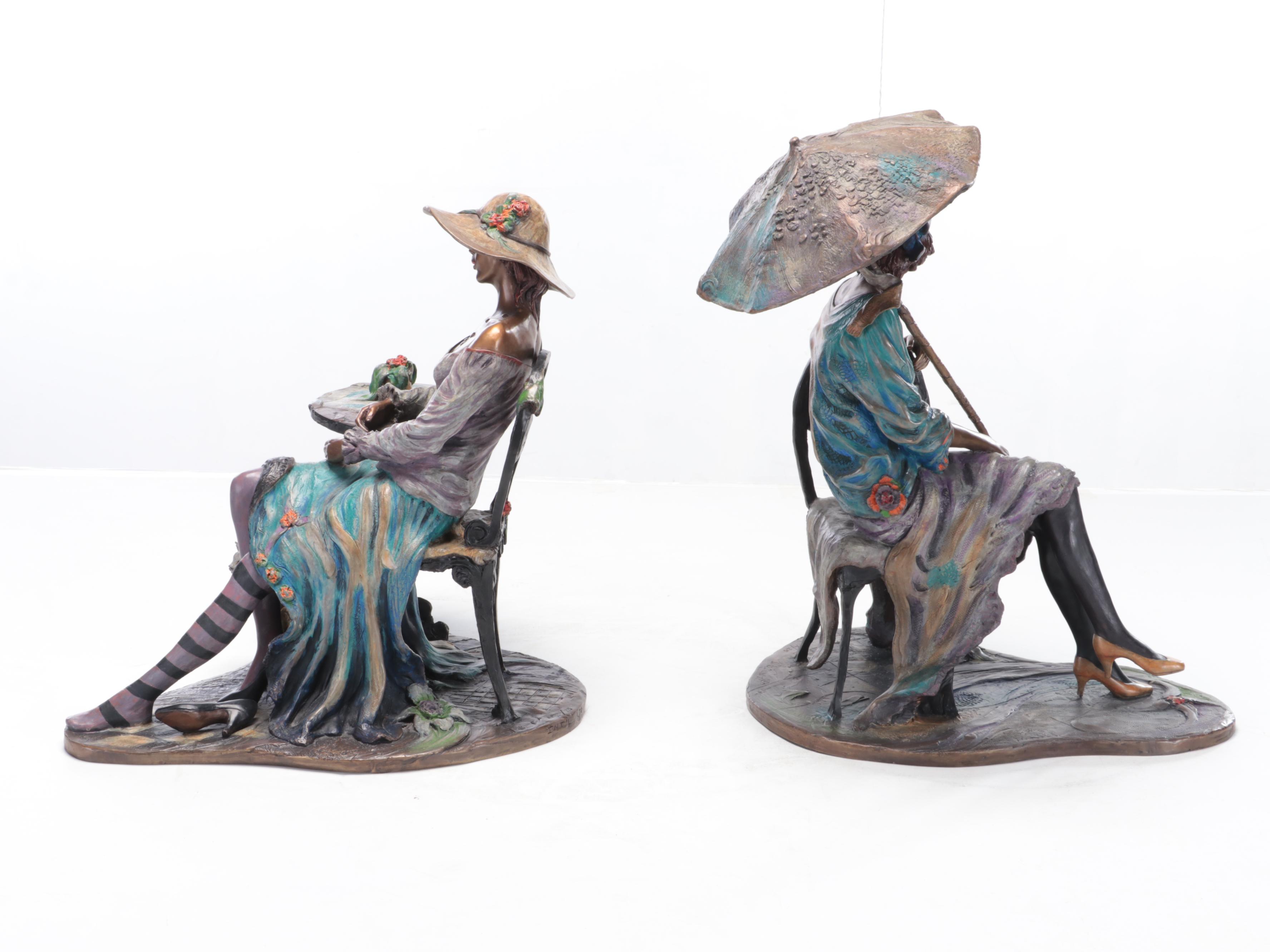 Isaac Maimon Bronze Sculptures "Café Carnival," 1998