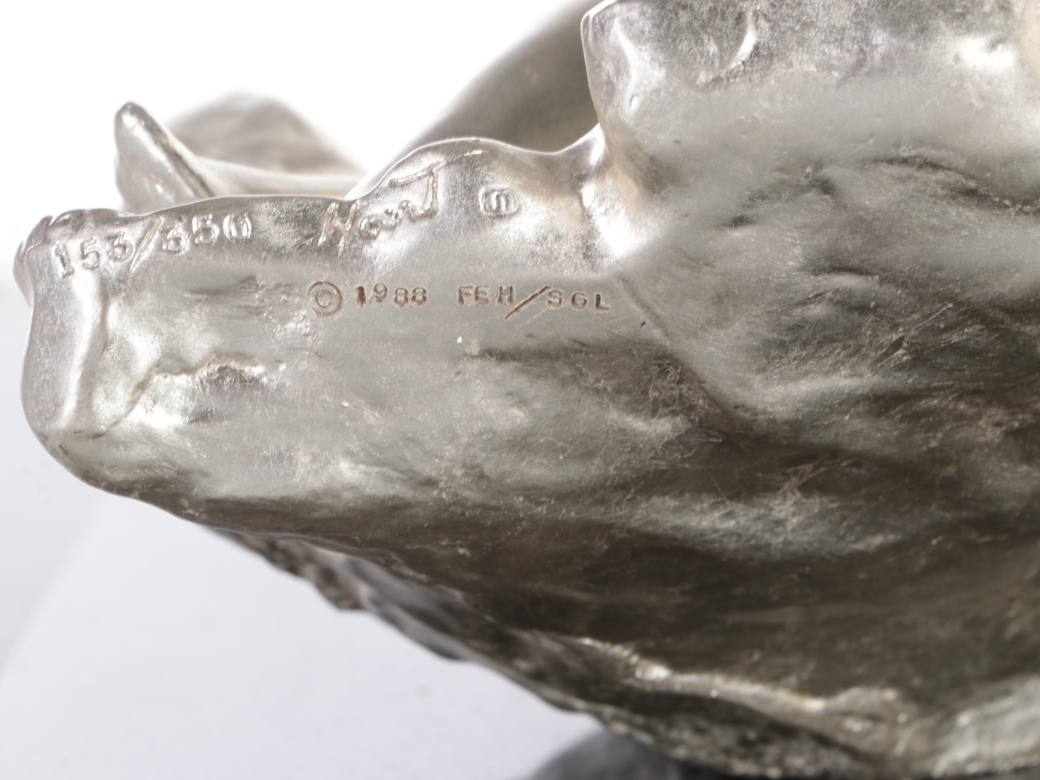 Frederick Hart Silver Gilt Bronze Sculpture "Genesis," 1988