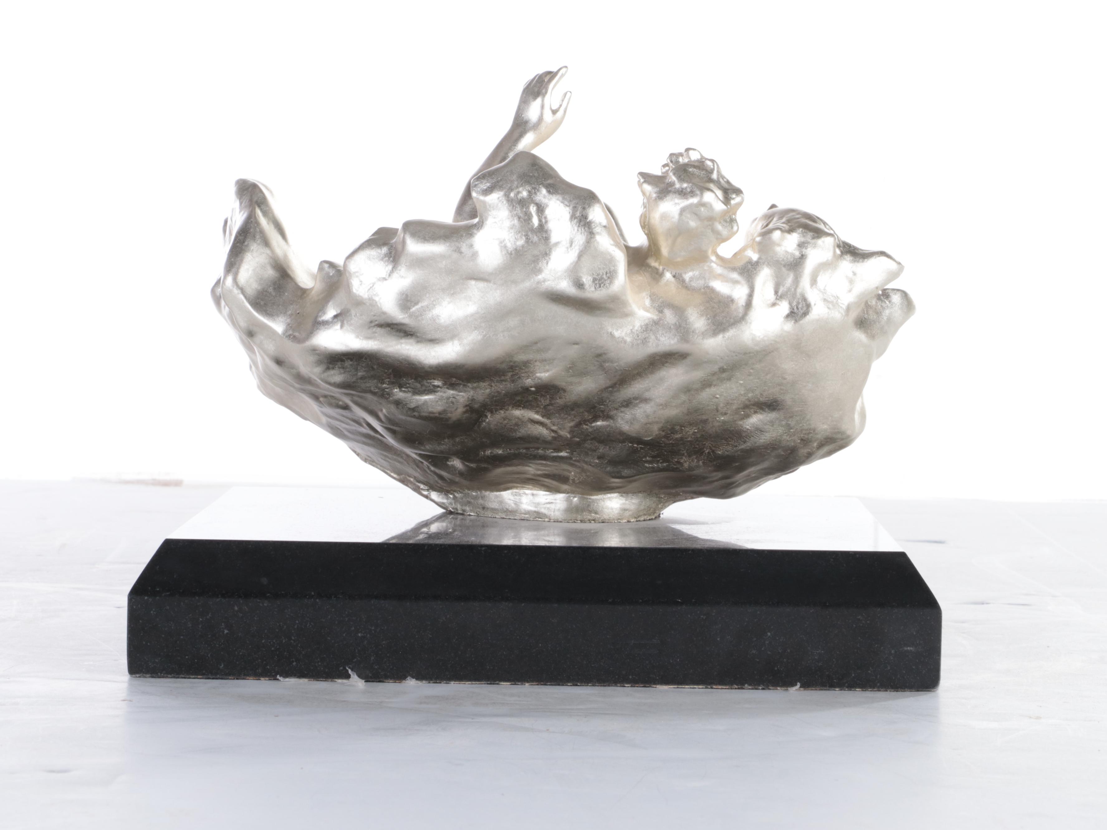 Frederick Hart Silver Gilt Bronze Sculpture "Genesis," 1988