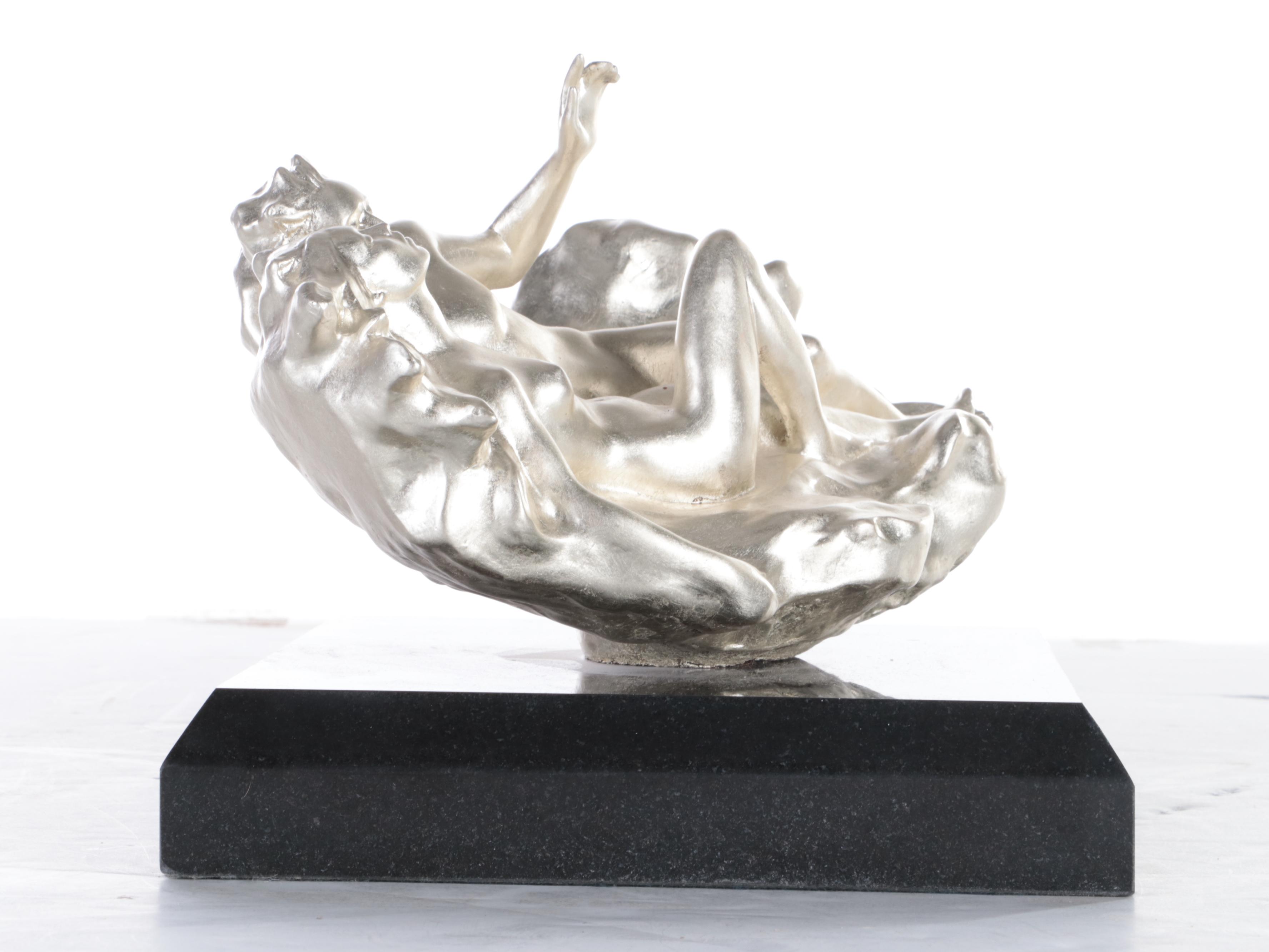 Frederick Hart Silver Gilt Bronze Sculpture "Genesis," 1988