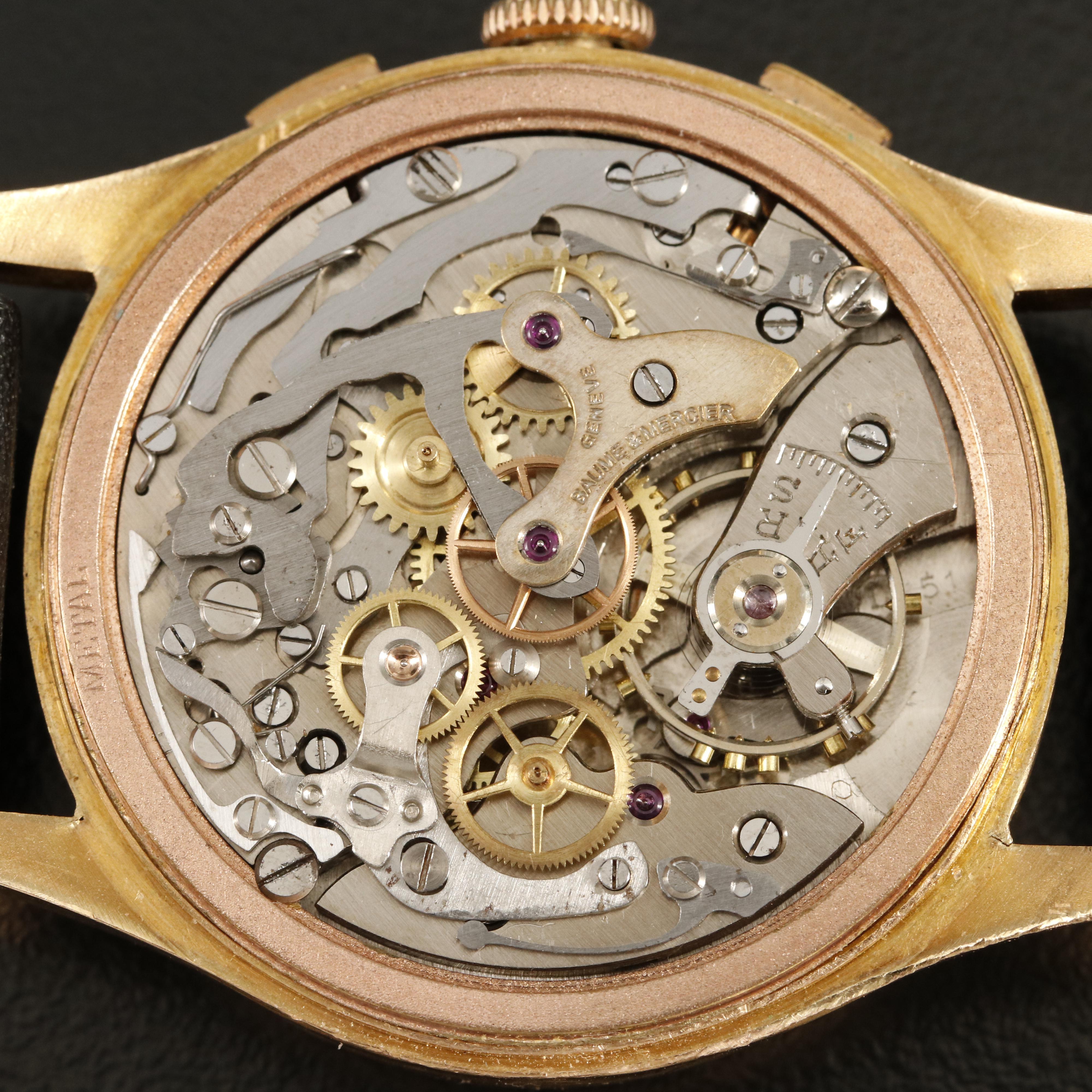 Vintage 18K Baume & Mercier Chronograph Watch