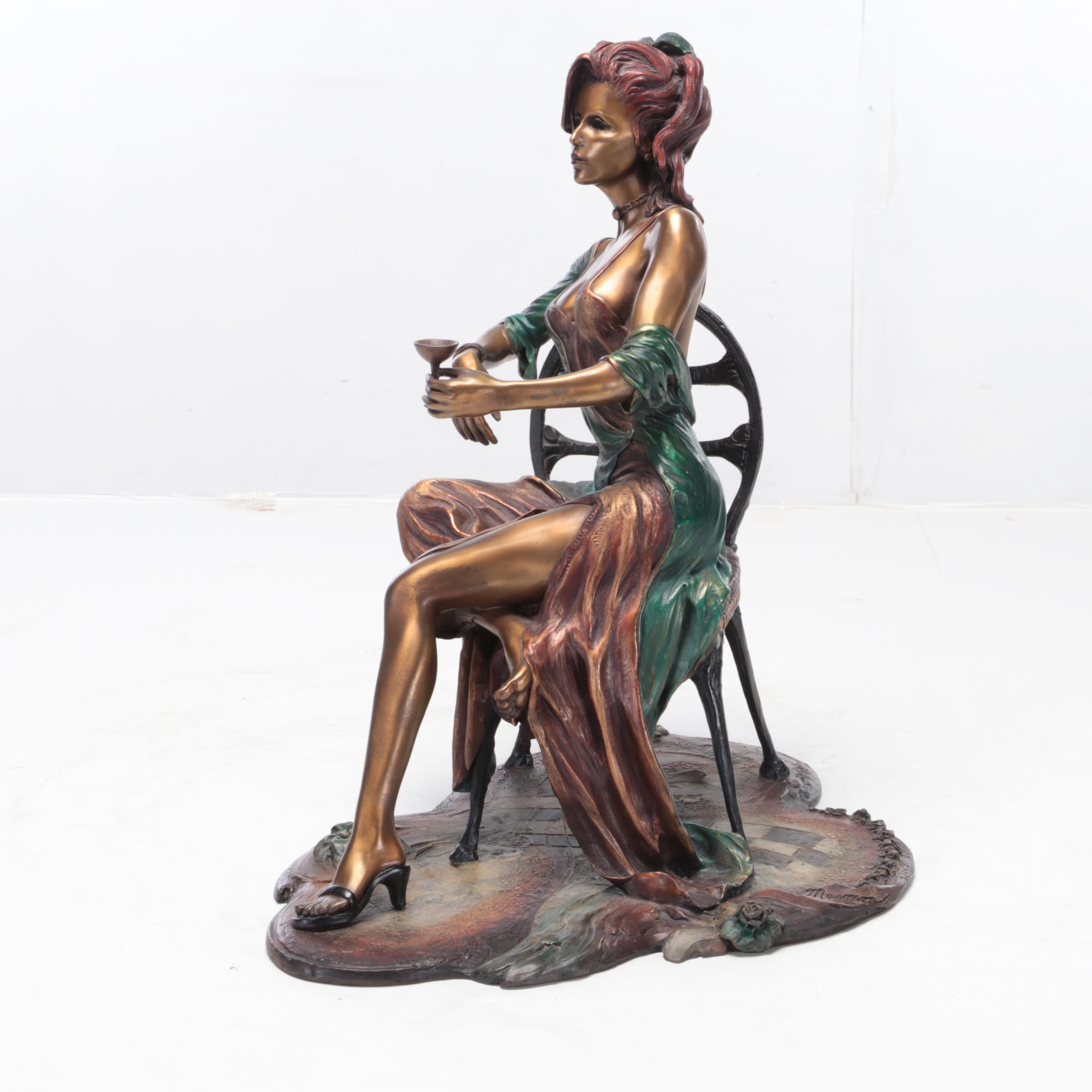 Isaac Maimon Bronze Sculpture "Negligée," 1998