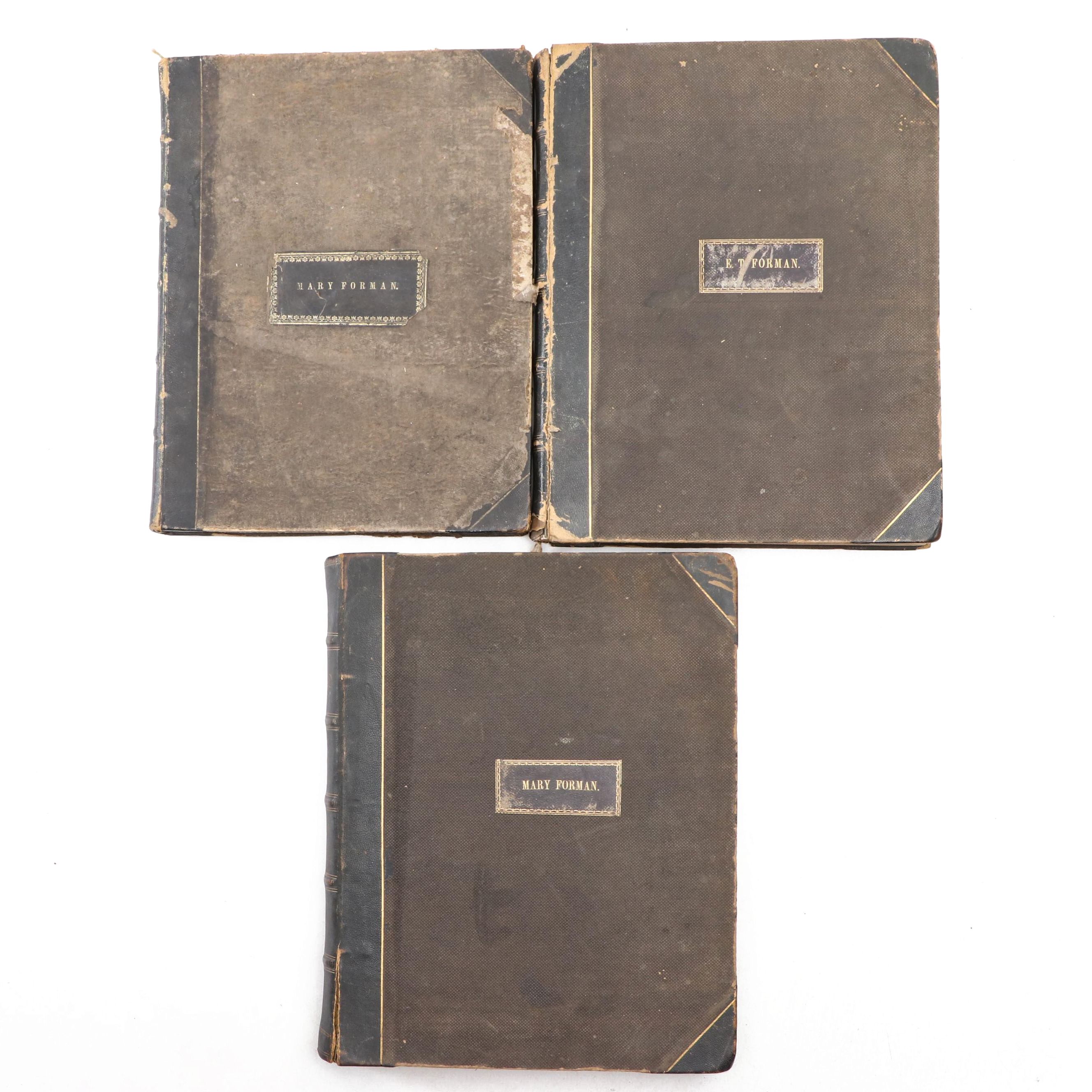 Bound French Music Composition Books, Mid-19th Century