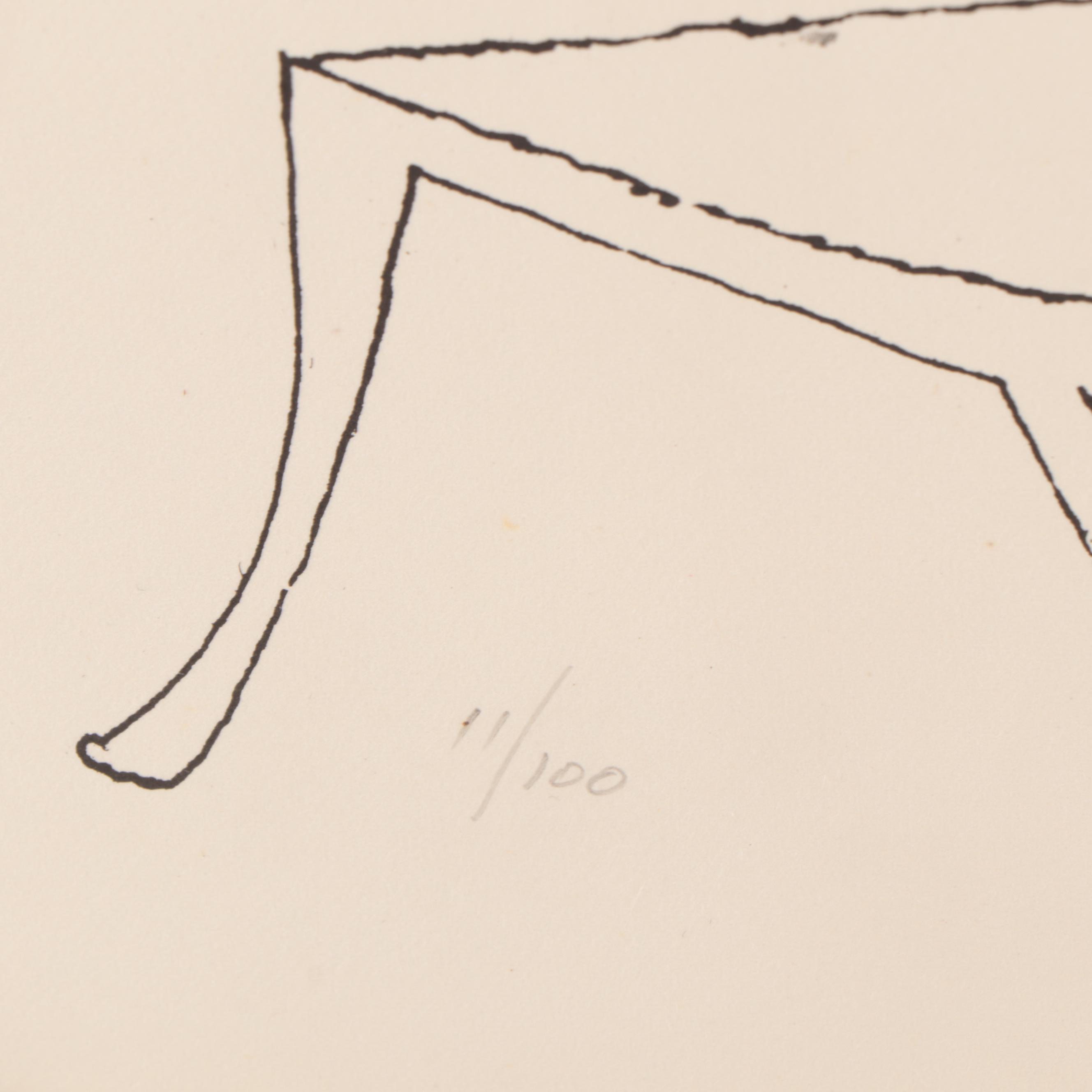 Robert Weil Figural Lithograph, Late 20th Century