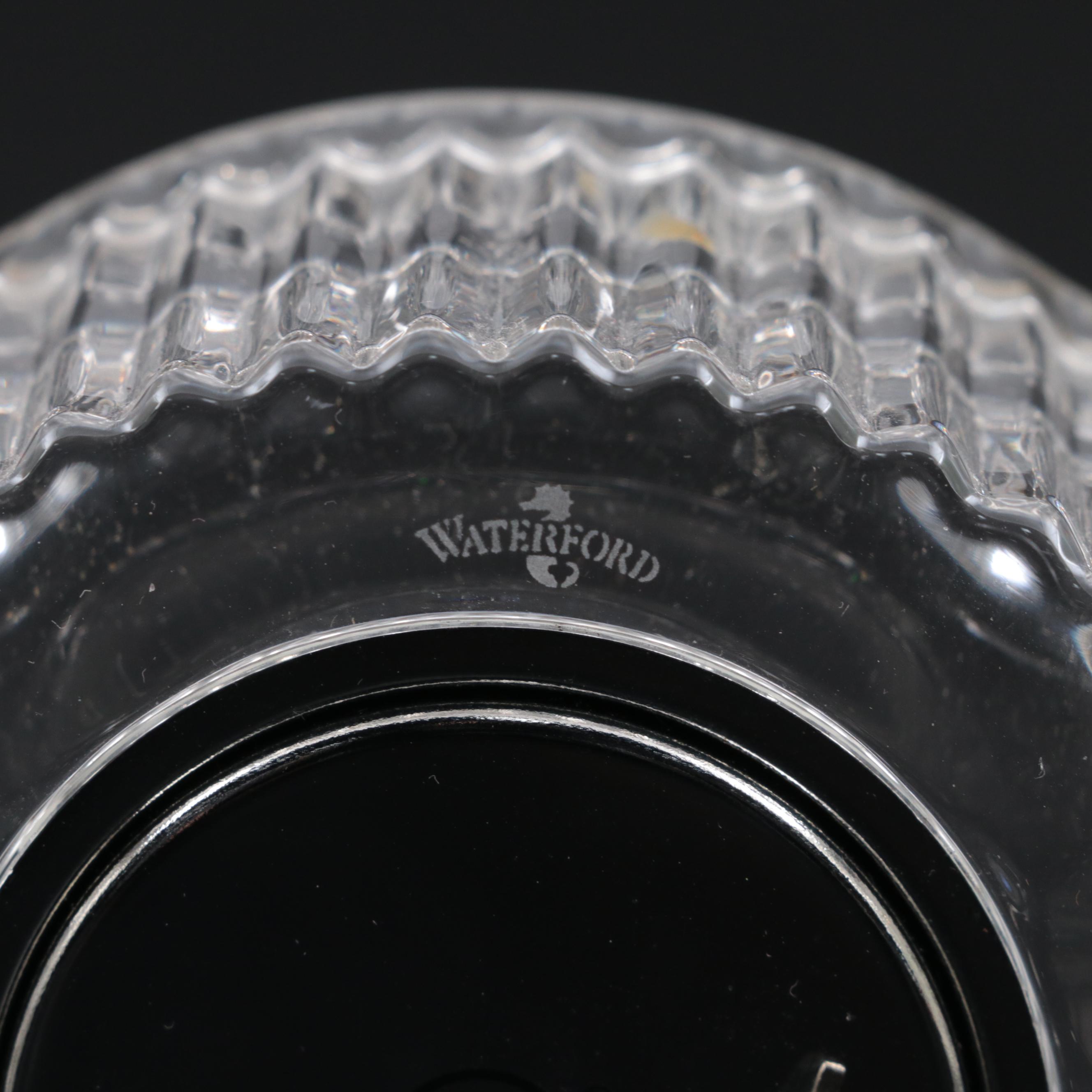 Waterford Crystal Broadway Music Trinket Box, Desk Clock and Pen Holder