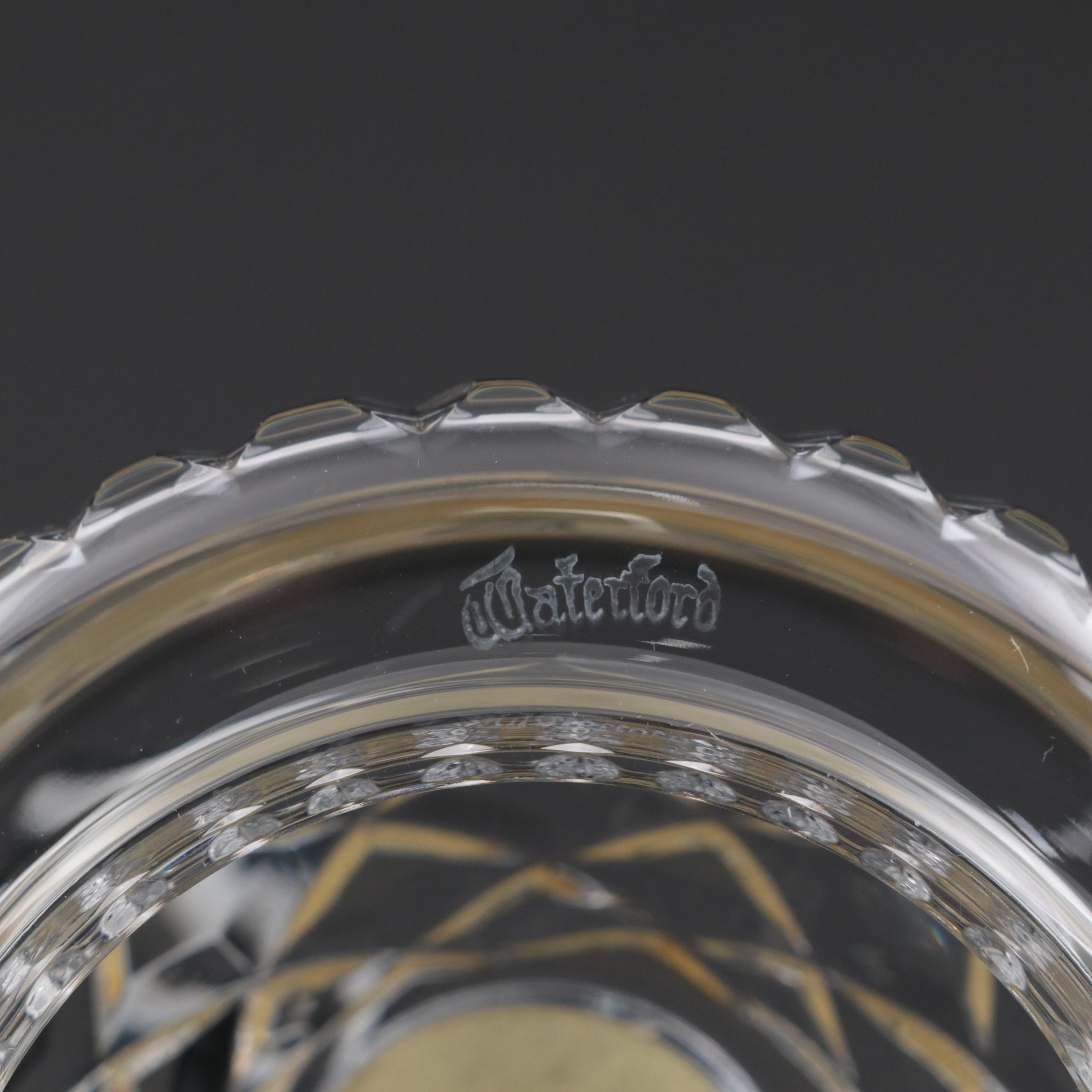 Waterford Crystal Broadway Music Trinket Box, Desk Clock and Pen Holder