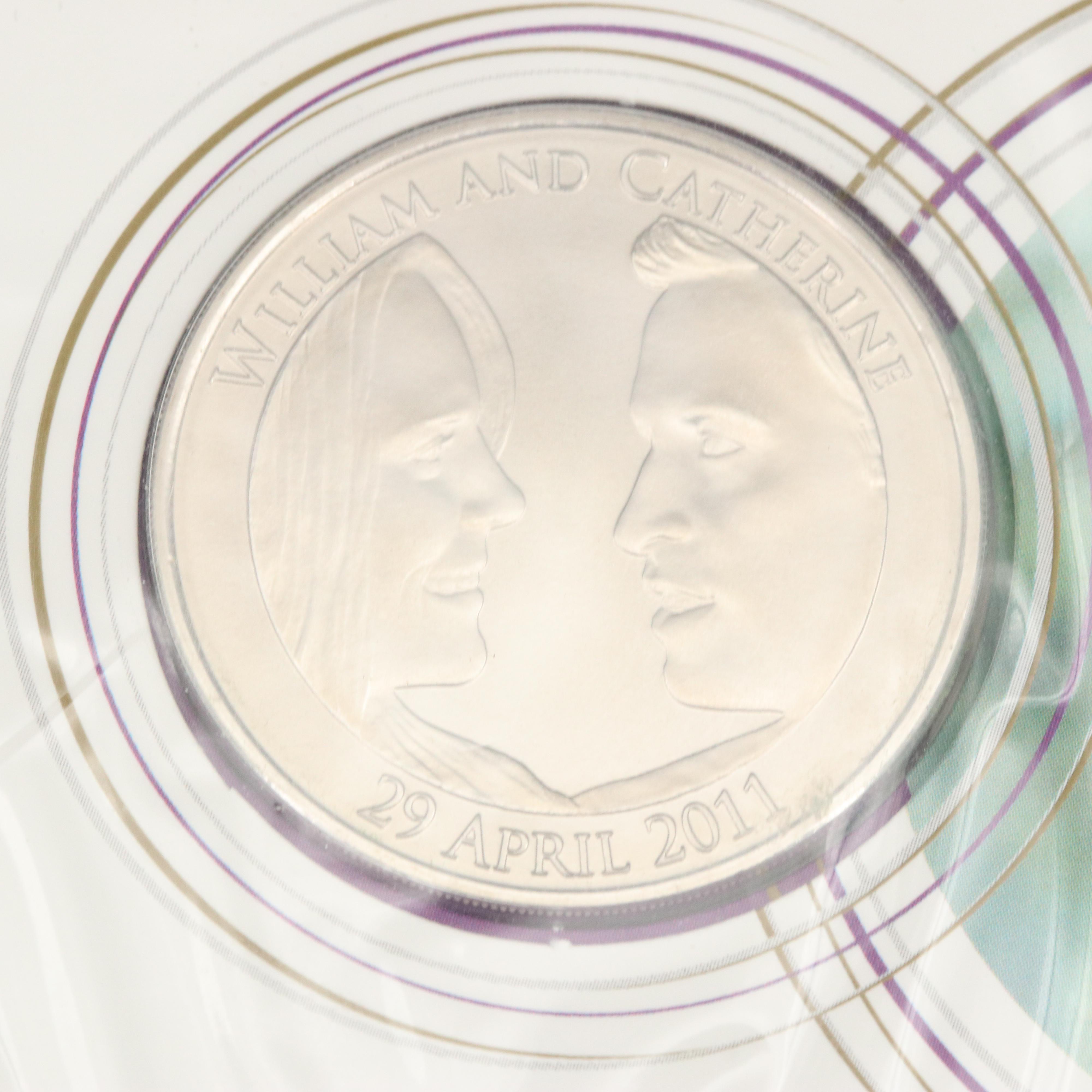 Five Great Britain Commemorative Coins