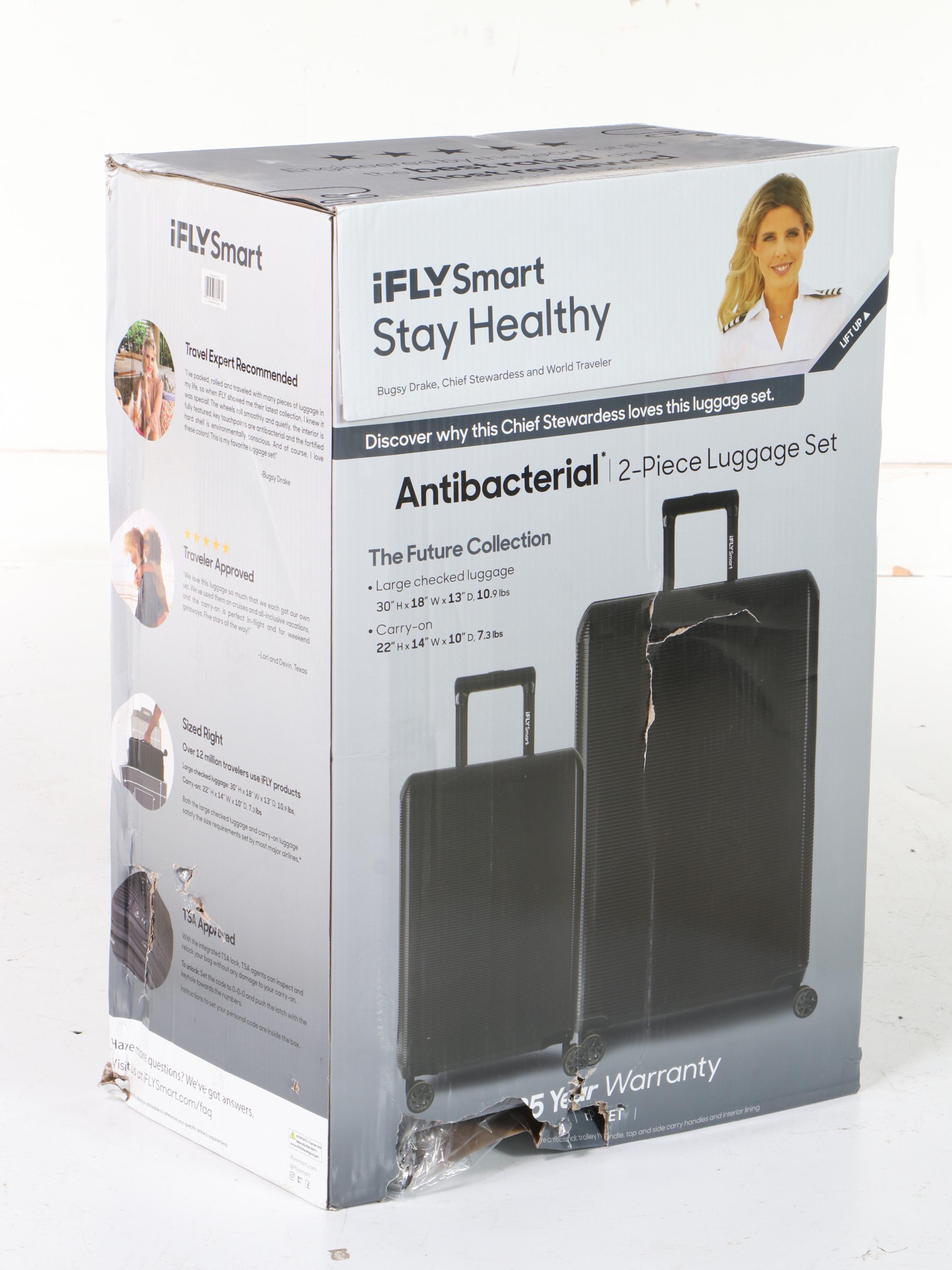 iFLY Smart Shield Two-Piece Fibertech Luggage Set