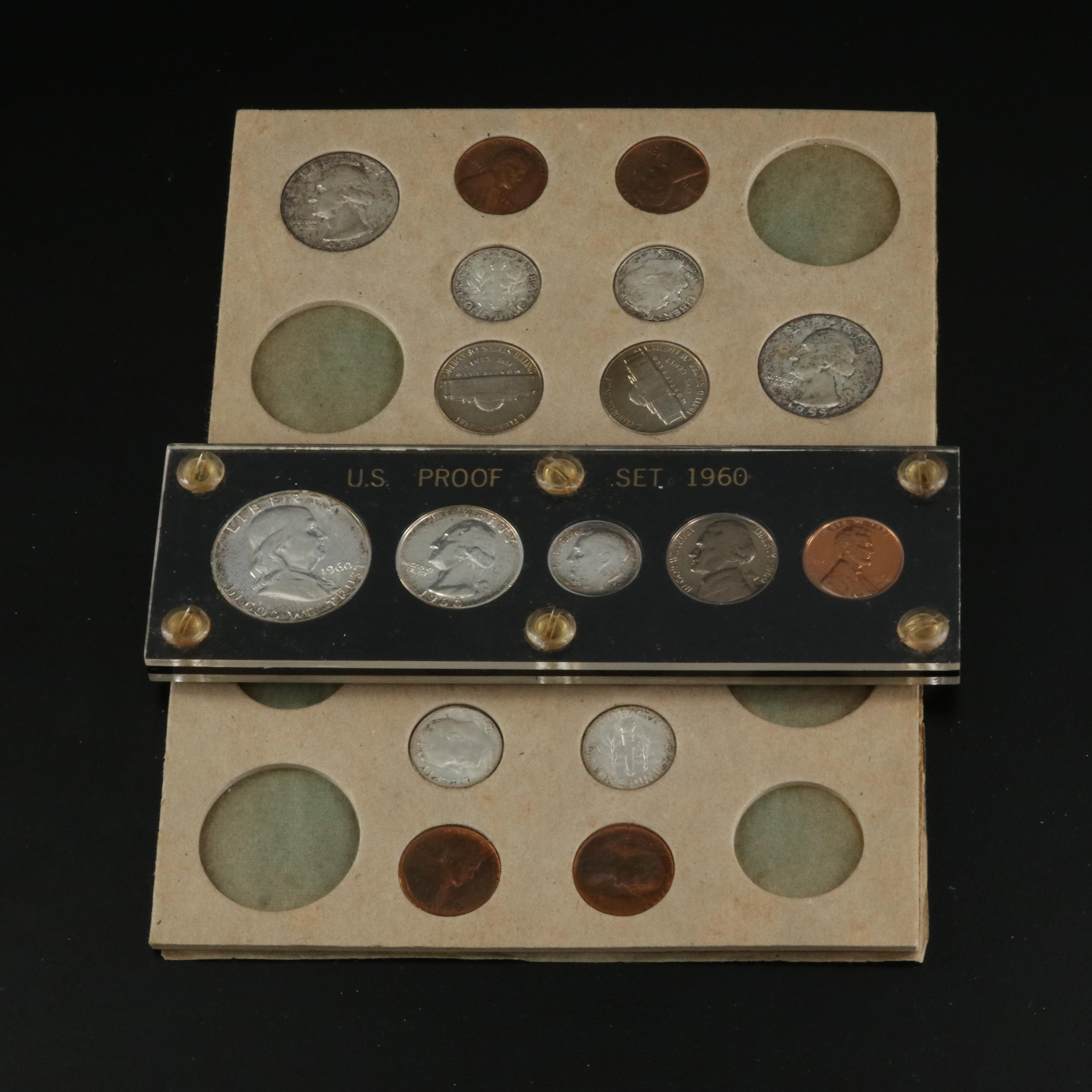 1960 Proof Set and Partial 1955 Uncirculated Set